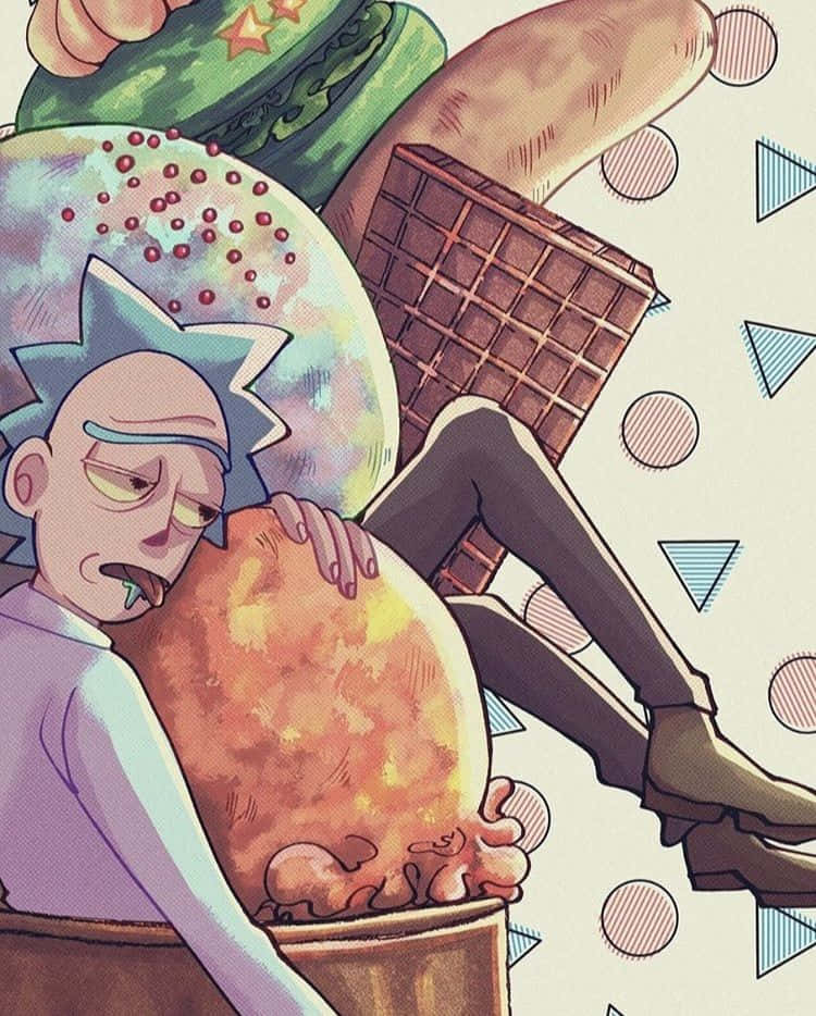 Total Rickall - Rick, Morty, Bay Poopybutthole ve arkadaşları Rick and Morty'nin heyecan verici bir bölümünde Duvar Kağıdı