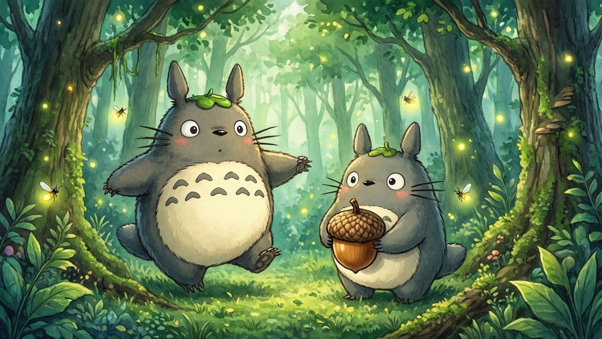 Totoro Orman Ruhları Duvar Kağıdı