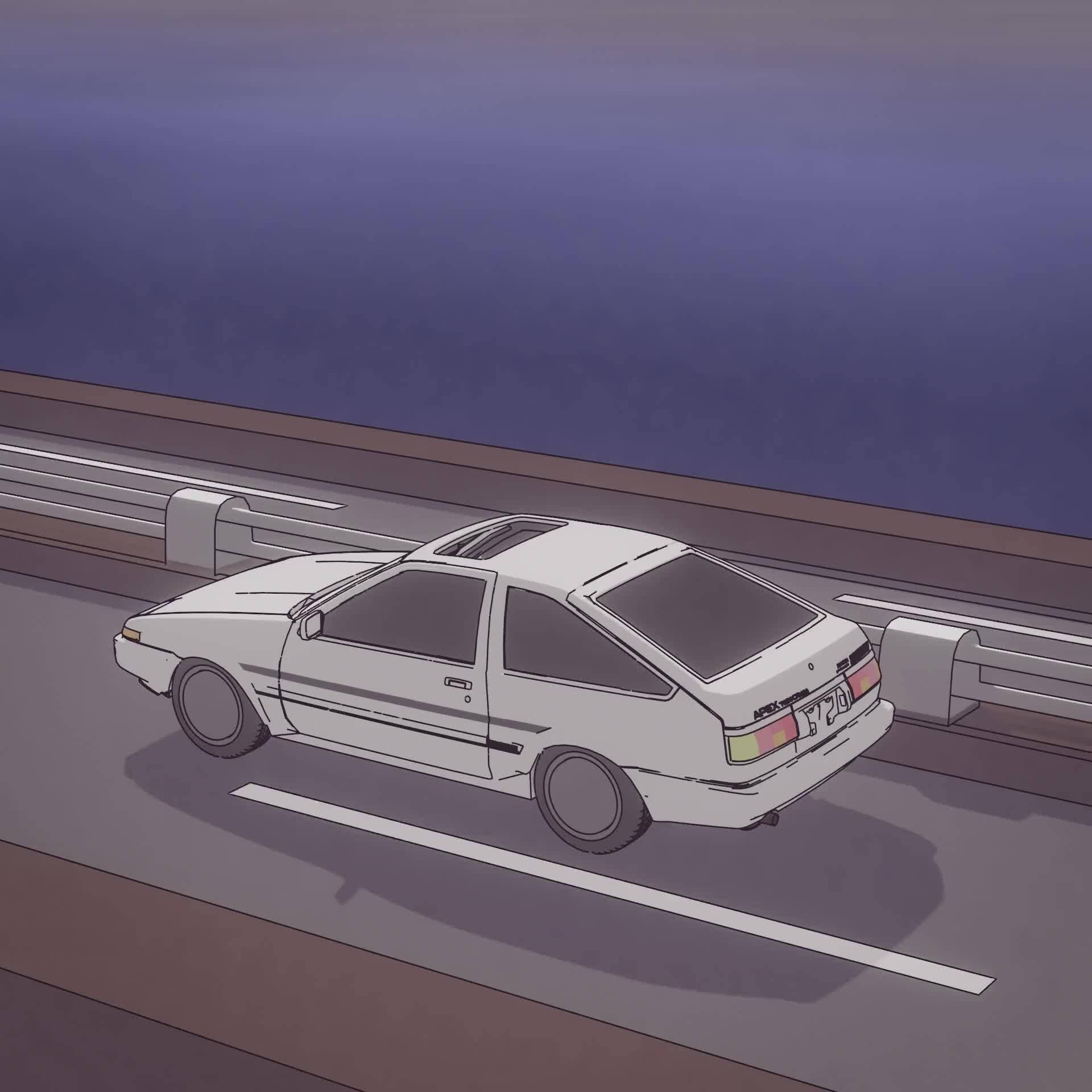 Toyota AE86 Araba Anime Duvar Kağıdı