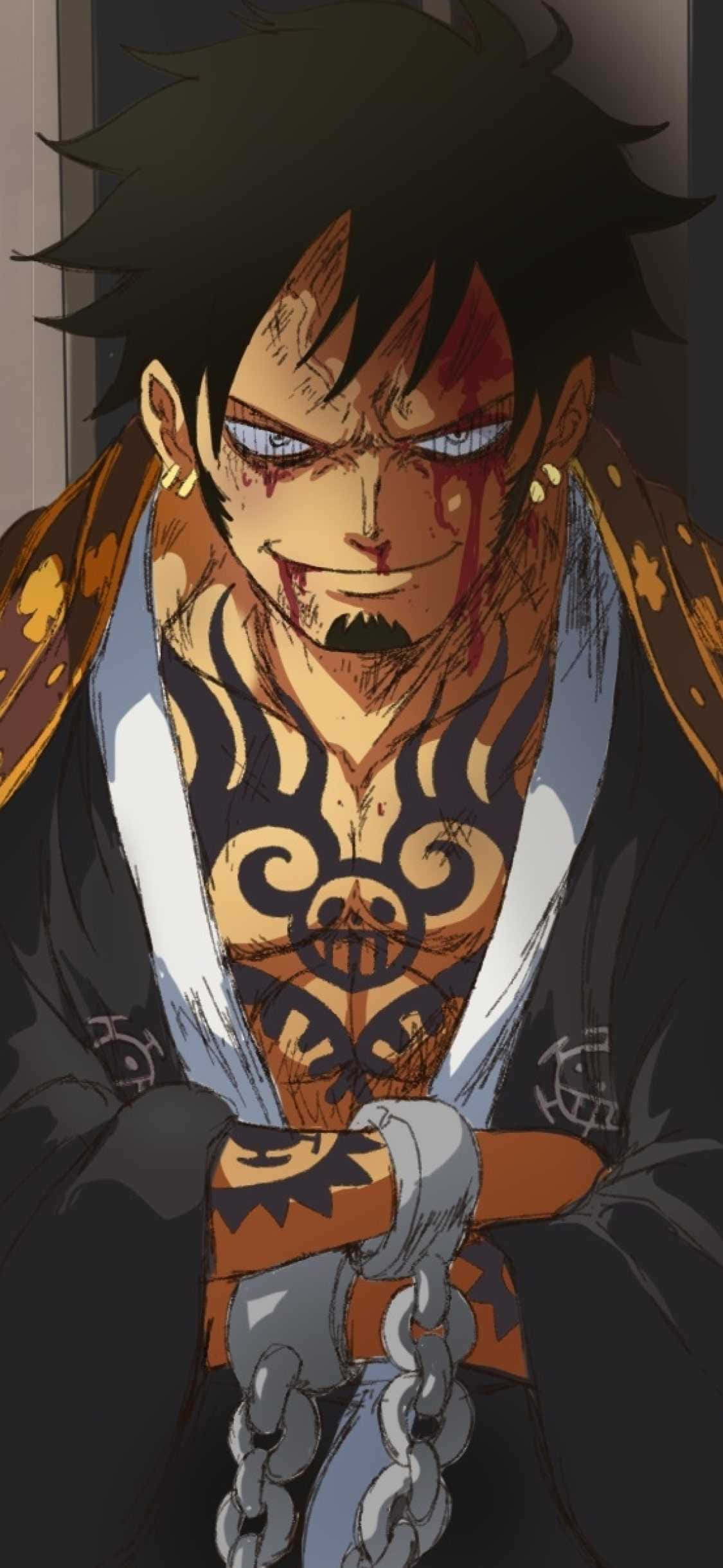 Trafalgar D Water Law One Piece Kilit Ekranı Anime Duvar Kağıdı