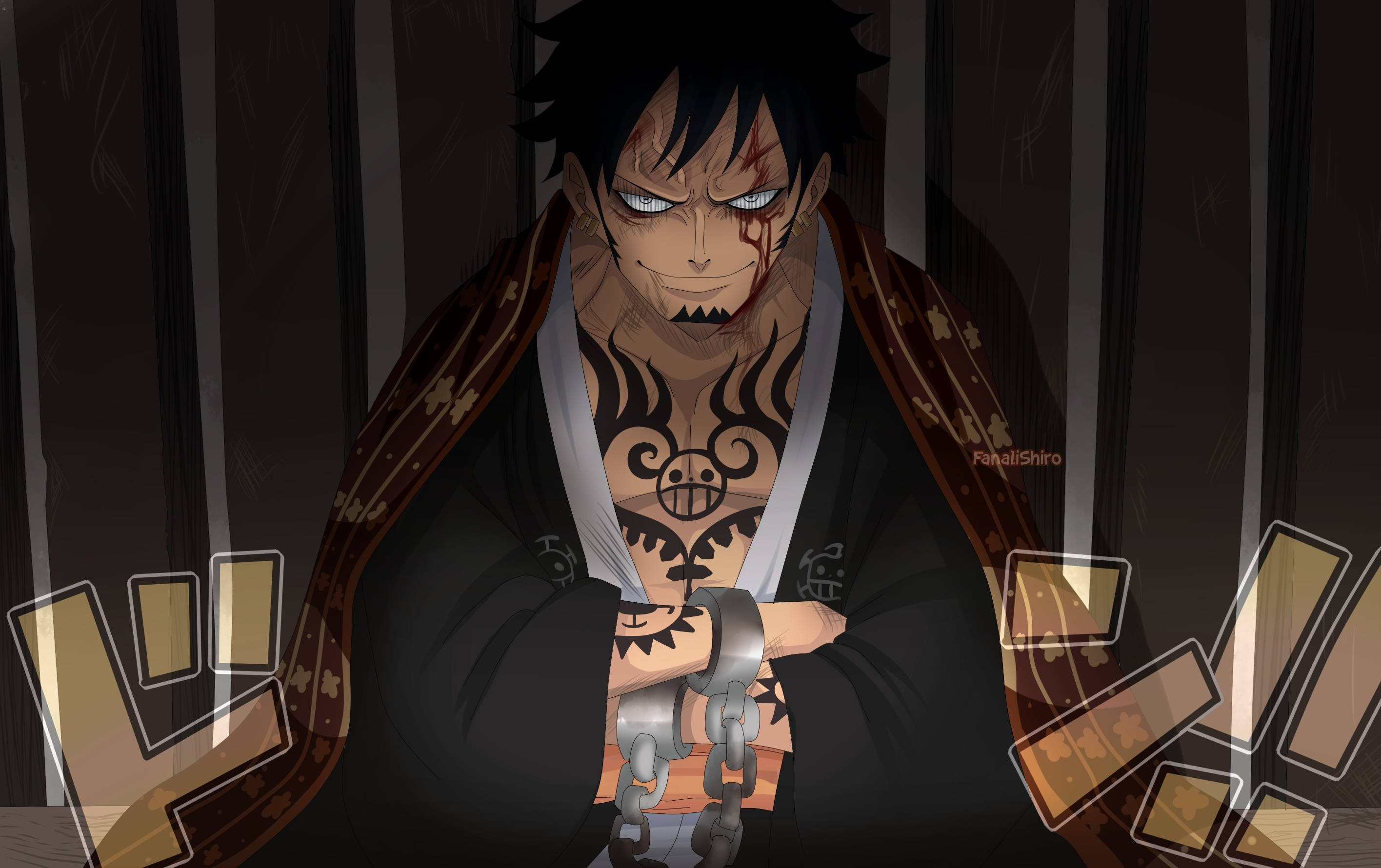 Trafalgar Sanat Eseri One Piece Masaüstü Duvar Kağıdı