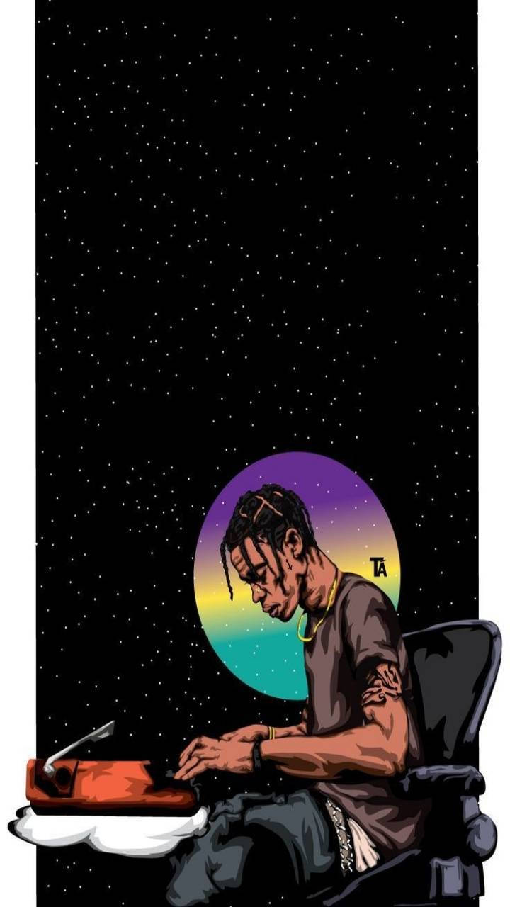 Travis Scott Astroworld konserinde anı yaşayan bir hayran! Duvar Kağıdı