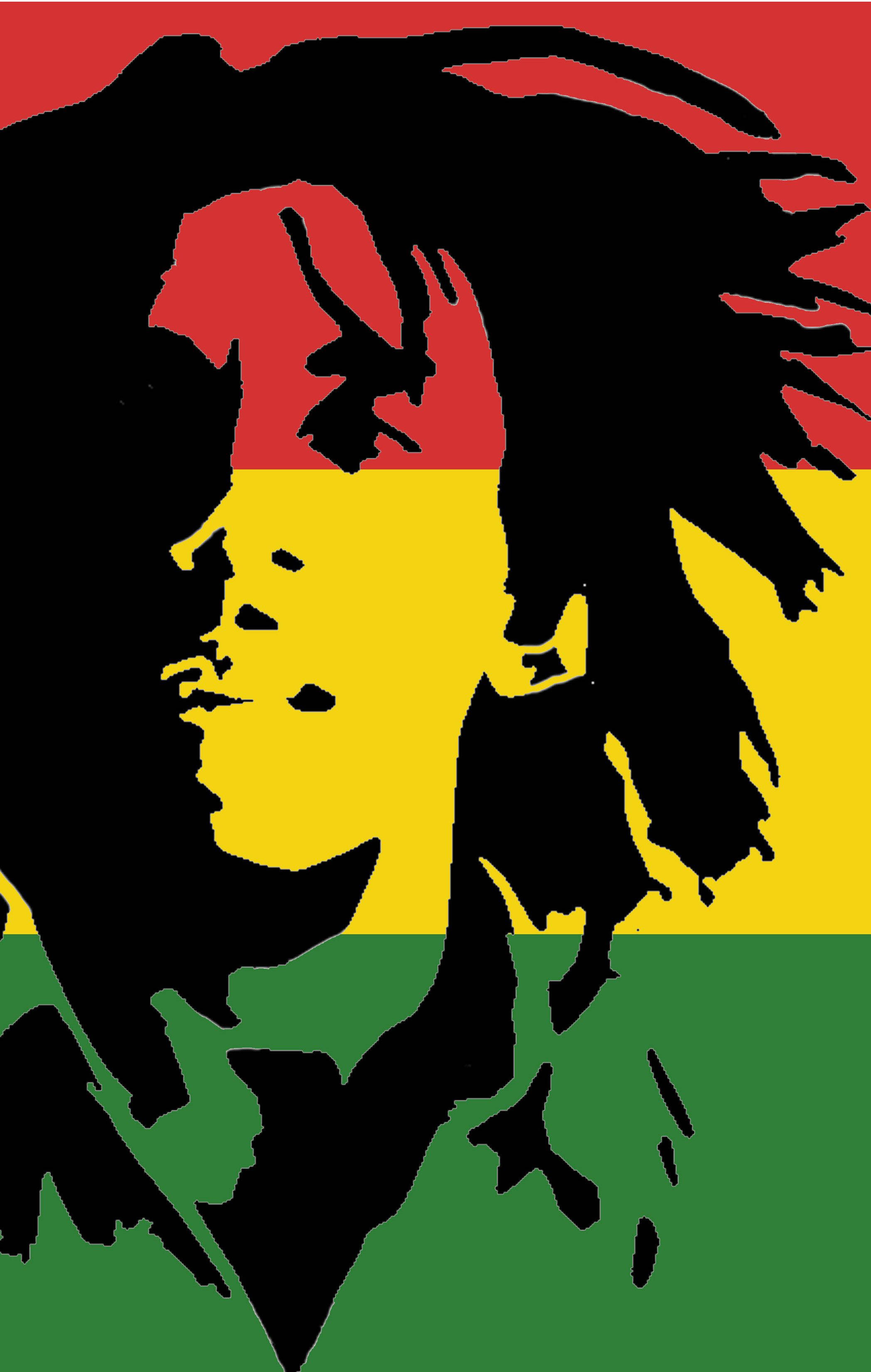 Trend Renkli Bob Marley Grafiği Duvar Kağıdı