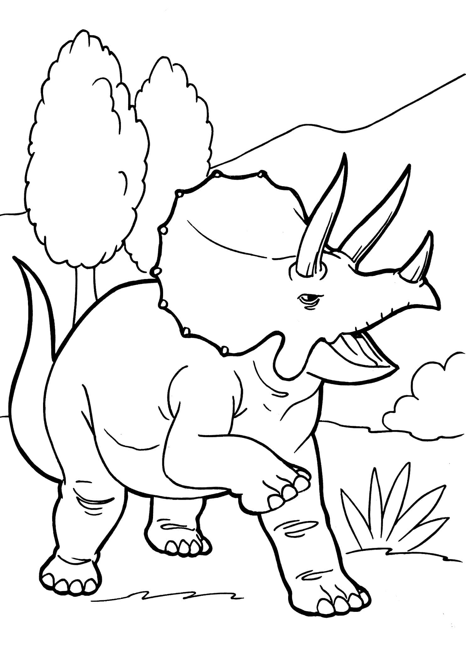 triceratops boyama sayfaları Duvar Kağıdı