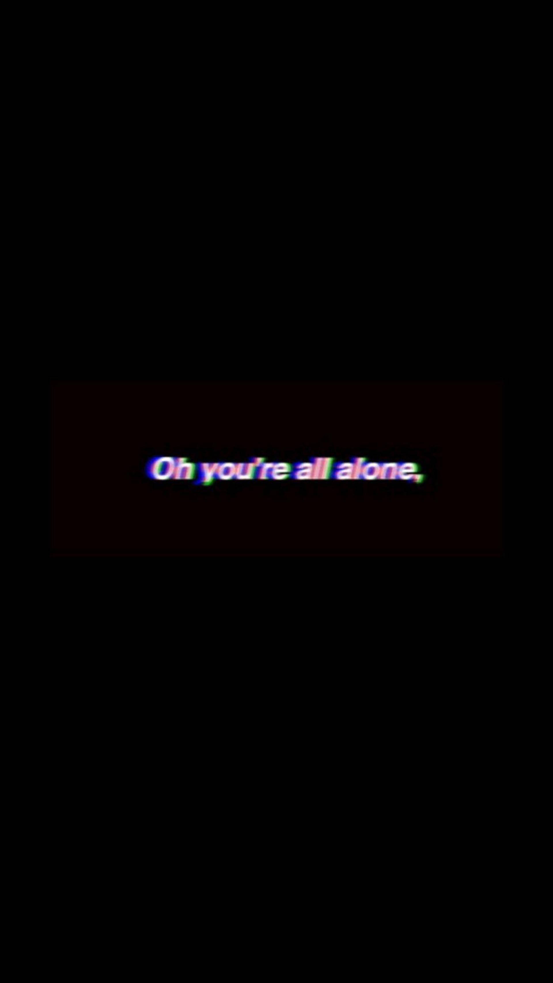 Trippy Karanlık Estetik Yalnızlık Alıntısı Duvar Kağıdı