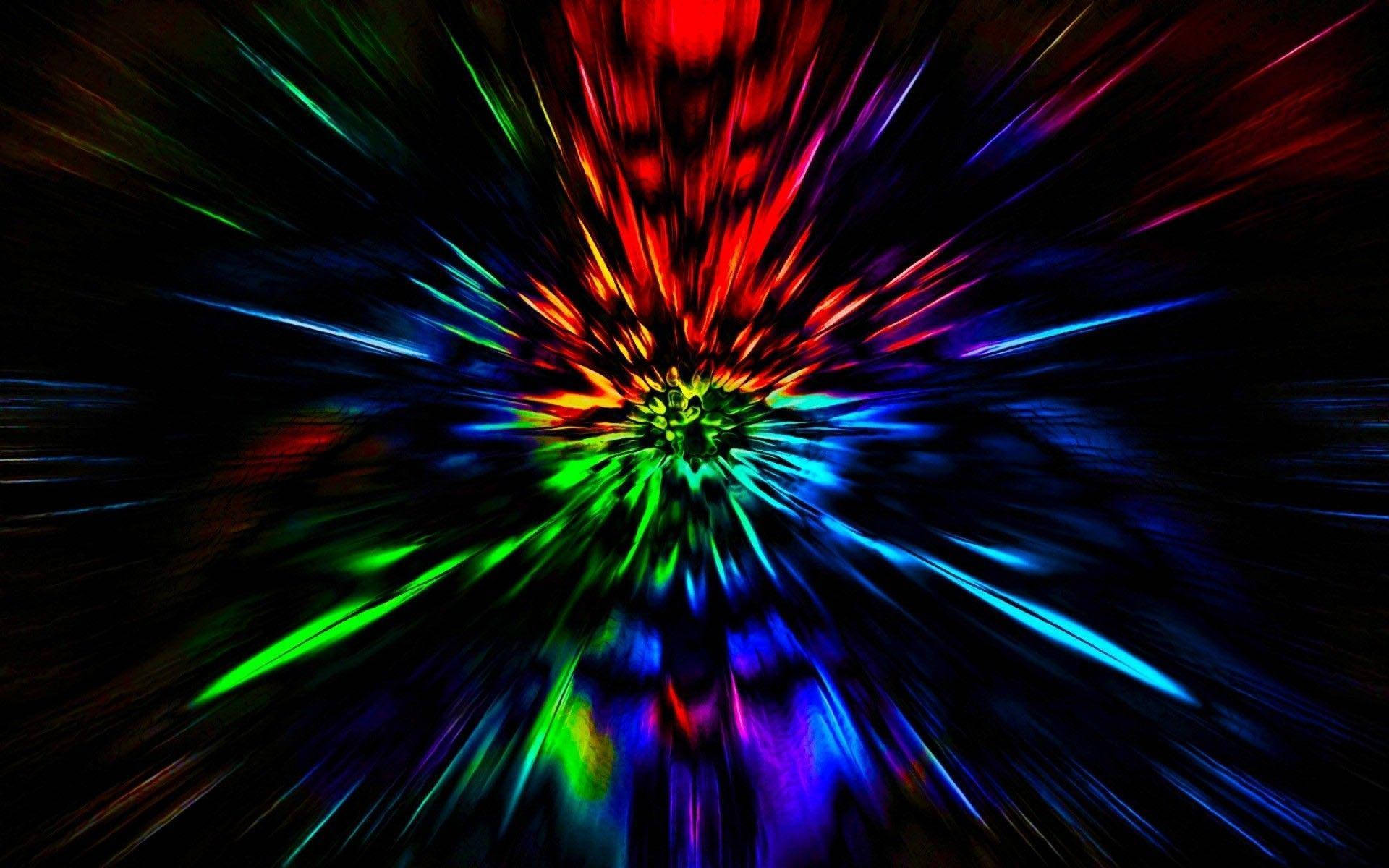 Trippy Karanlık Estetik Işınlar Duvar Kağıdı