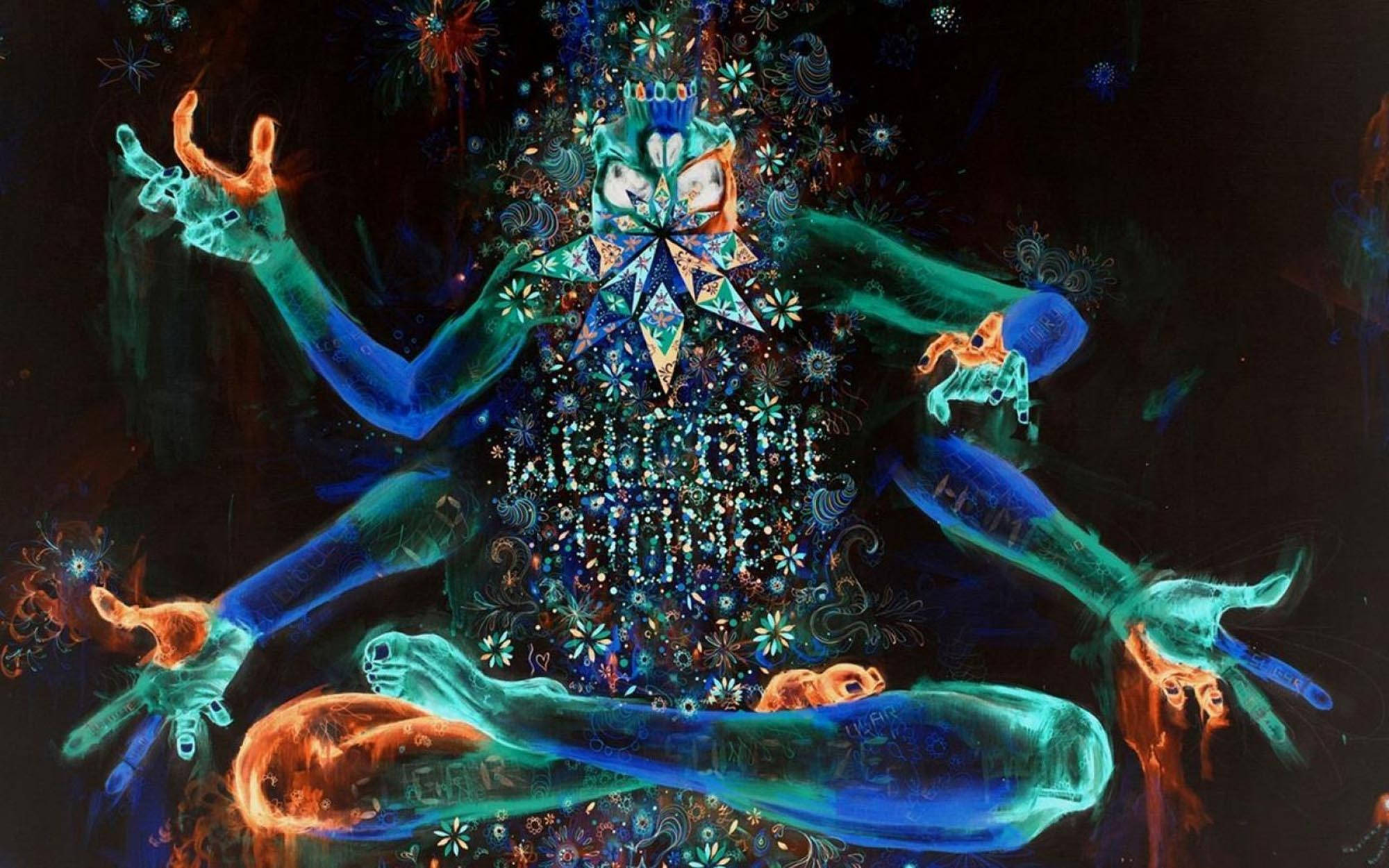 Trippy Karanlık Estetik Shiva Mantrası Duvar Kağıdı