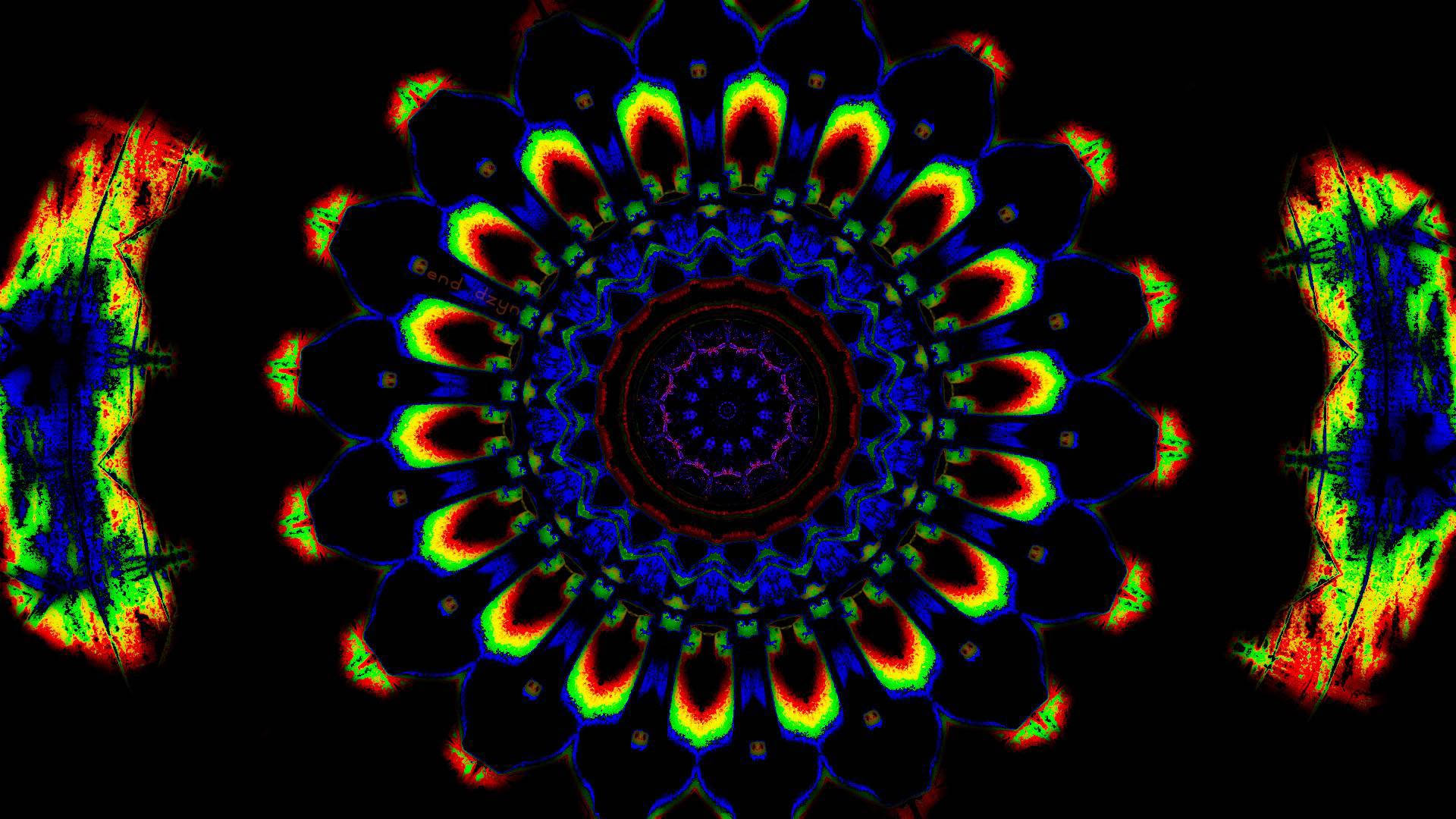 Trippy Karanlık Estetik Çiçek Sanatı Duvar Kağıdı