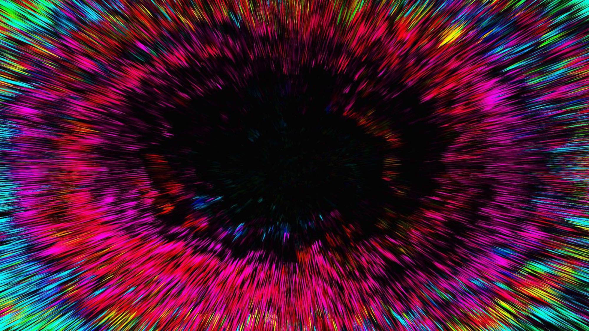 Trippy Karanlık Estetik Işık Hızı Duvar Kağıdı