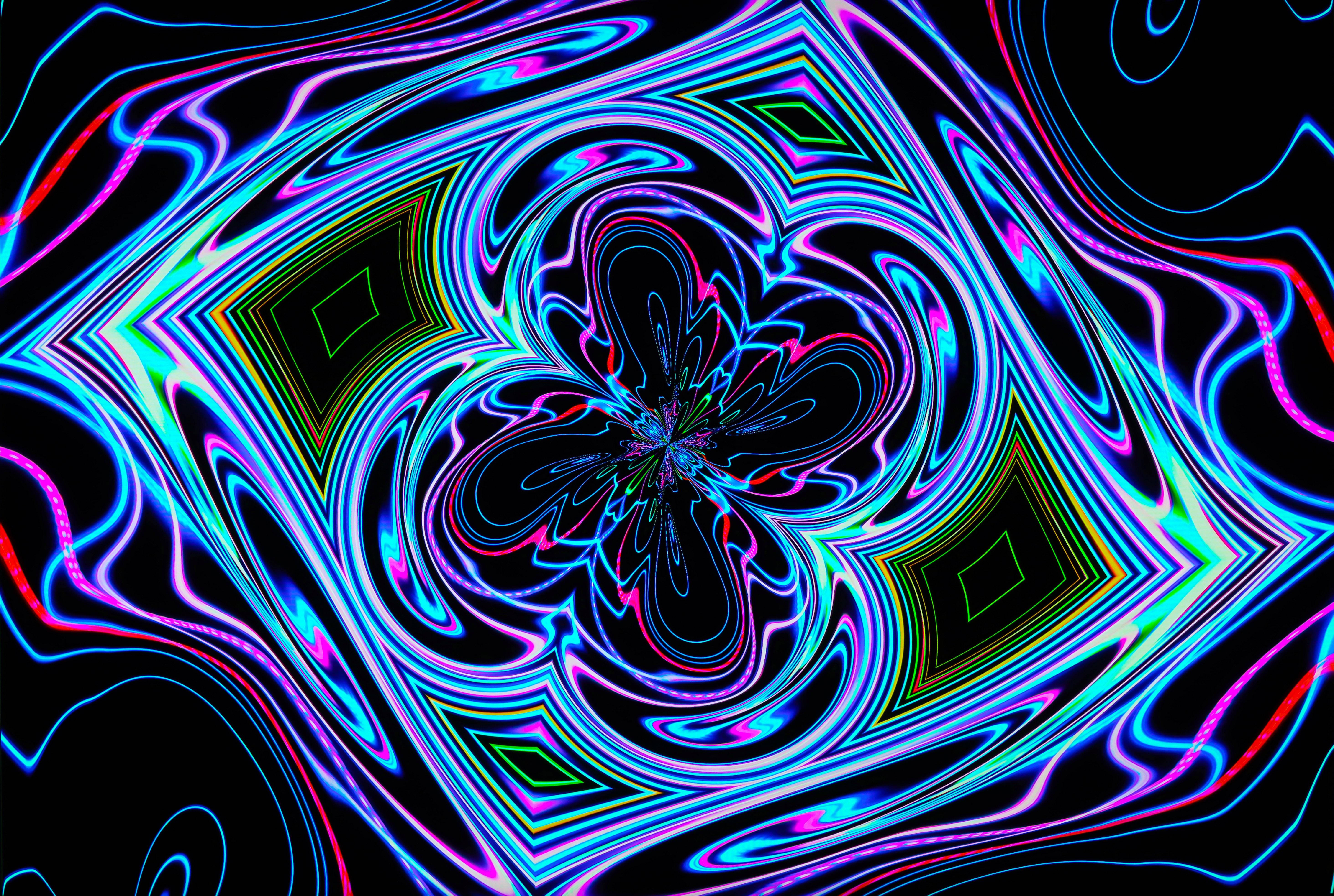 Trippy Karanlık Estetik Dalgalar Duvar Kağıdı