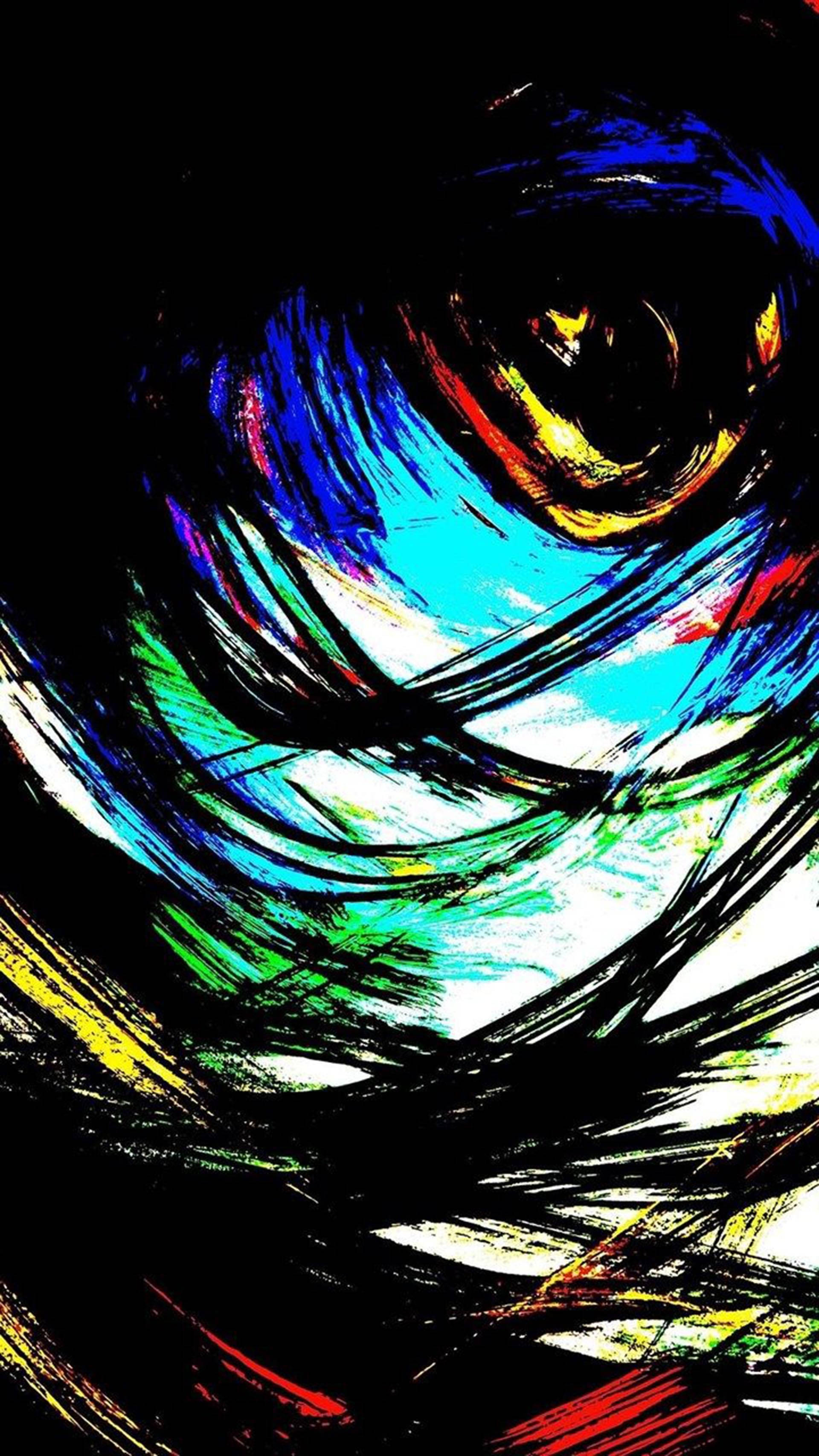 Trippy Karanlık Estetik Grunge Çizgiler Duvar Kağıdı