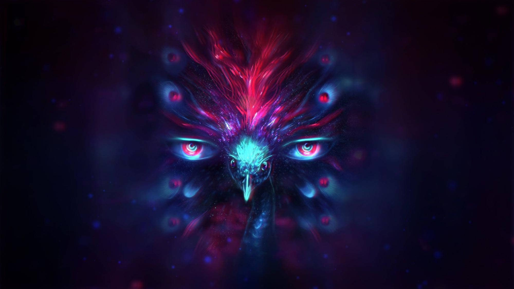 Trippy Karanlık Estetik Kuş Bakışı Duvar Kağıdı