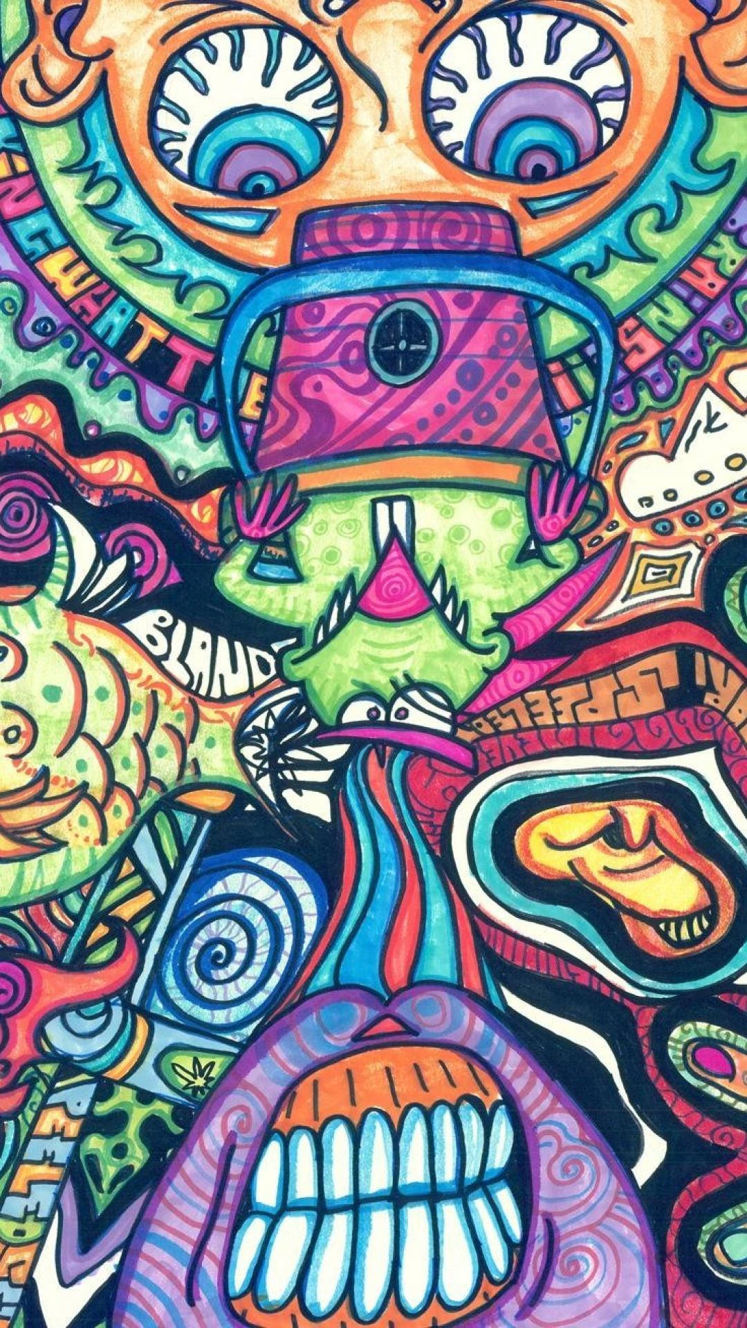 Trippy Telefon Soyut Duvar Kağıdı