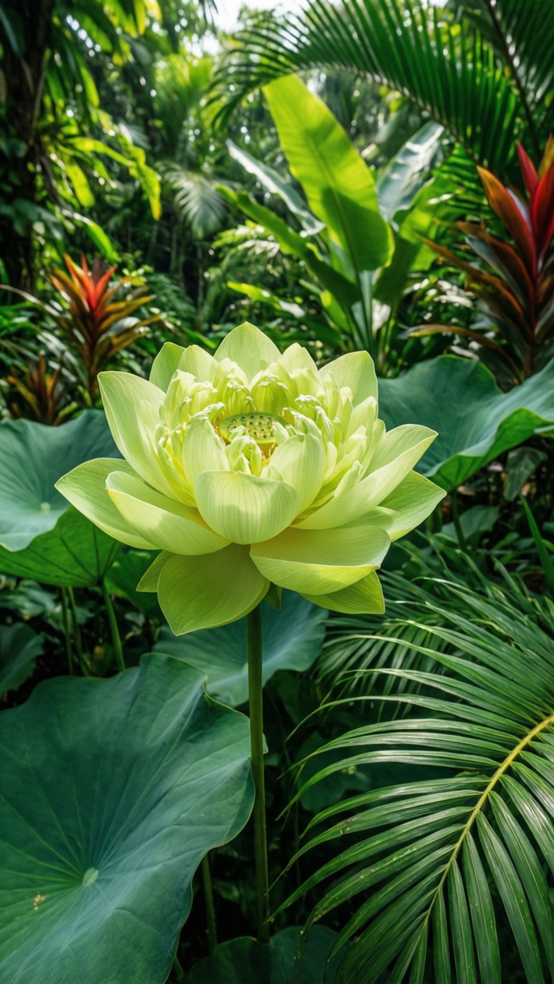Tropikal Lotus Duvar Kağıdı