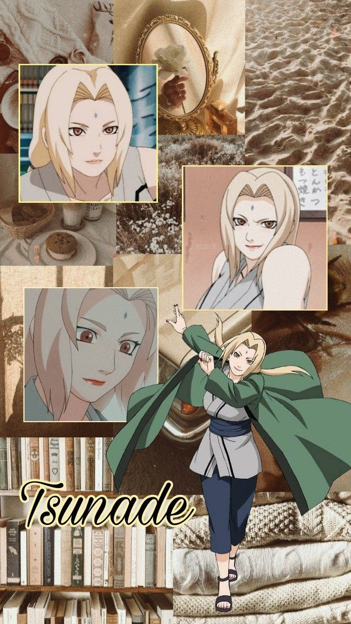 Tsunade Estetik Kolaj Duvar Kağıdı