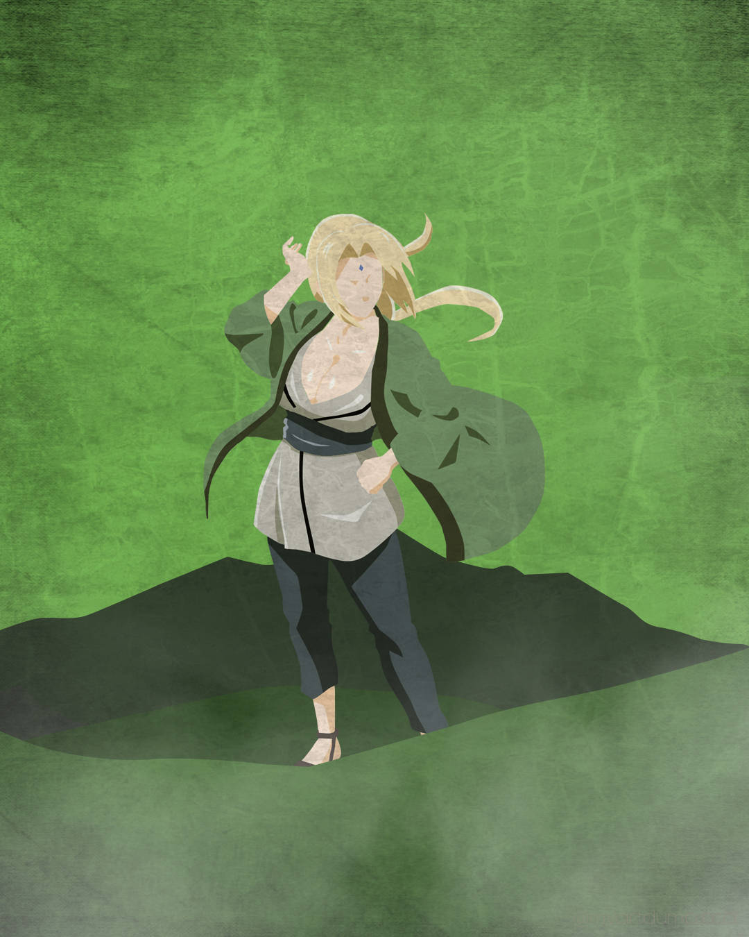 Tsunade Minimalist Hayran Sanatı Duvar Kağıdı