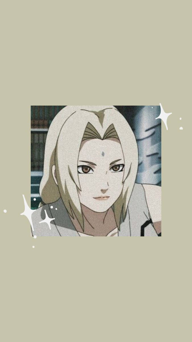 Tsunade Soluk Sarı Arka Planlı Duvar Kağıdı
