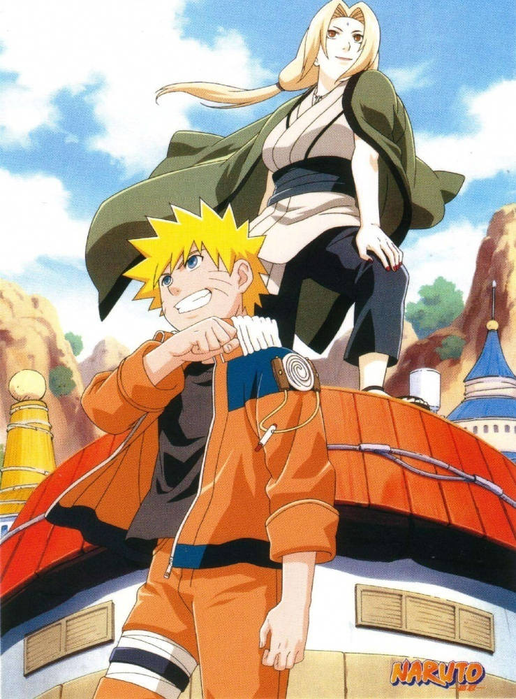 Tsunade ve Naruto Gülümsüyor Duvar Kağıdı