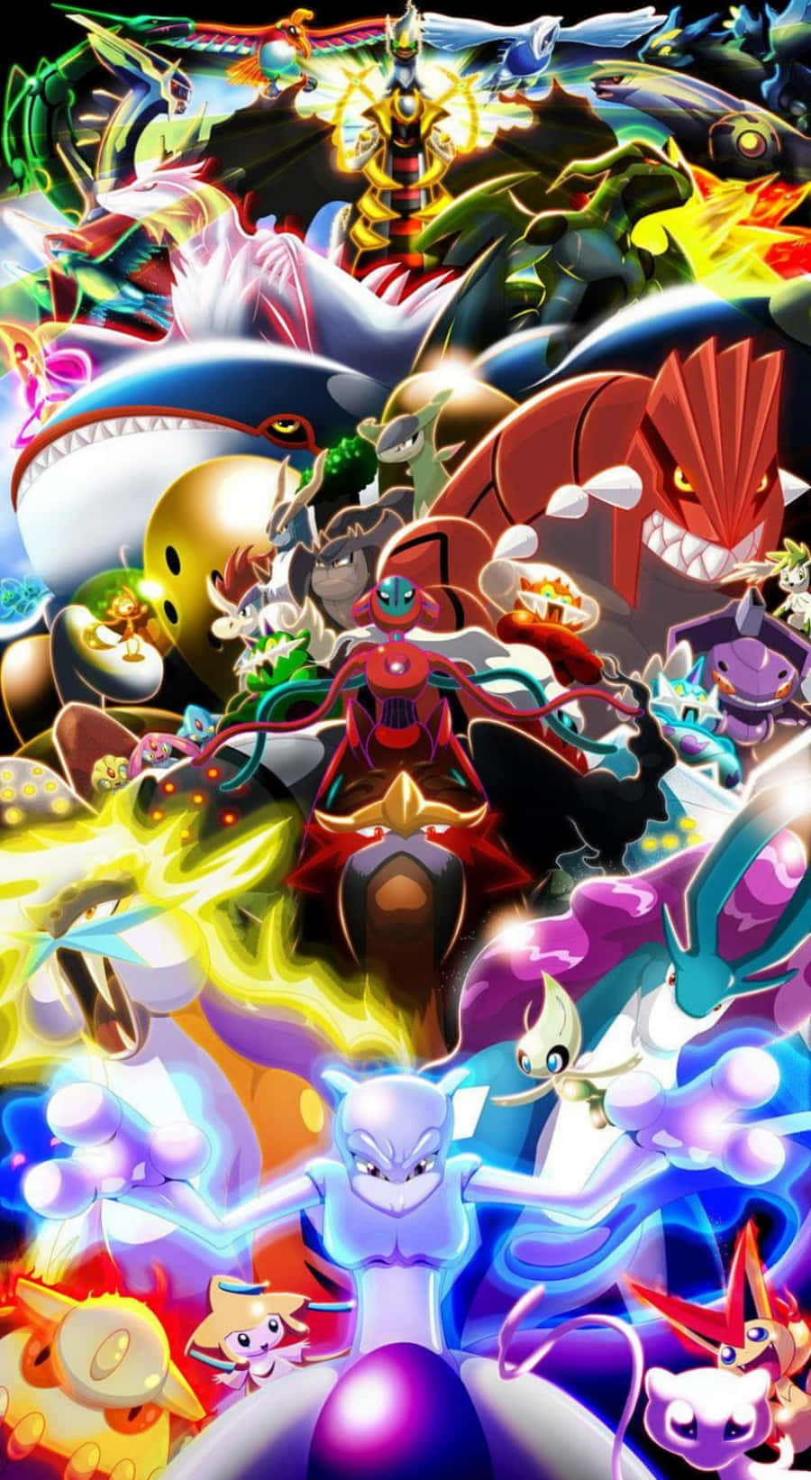 Tüm Efsanevi Pokemonlar Telefon Resmi Duvar Kağıdı