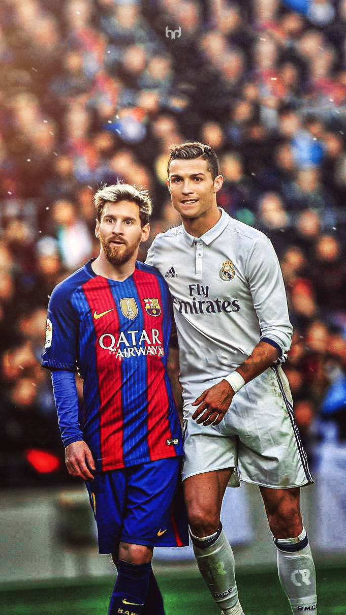 Tüm Zamanların En Büyük İki Futbolcusu: Messi ve Ronaldo Duvar Kağıdı