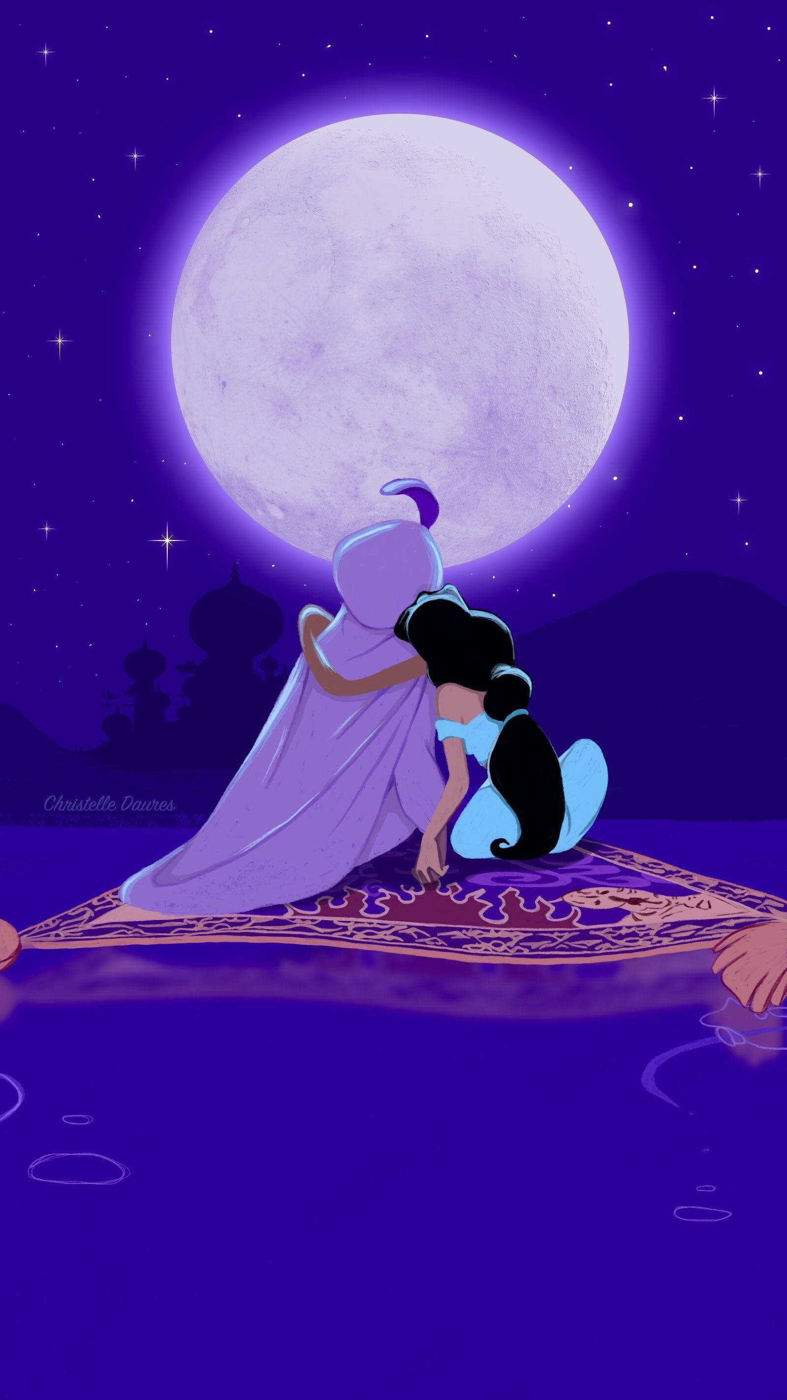 Tumblr Estetiği Aladdin ve Jasmine Duvar Kağıdı