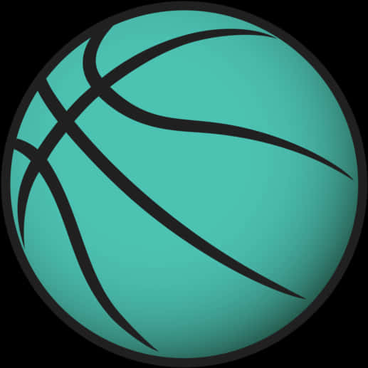 Turkuaz Basketbol Grafiği Duvar Kağıdı