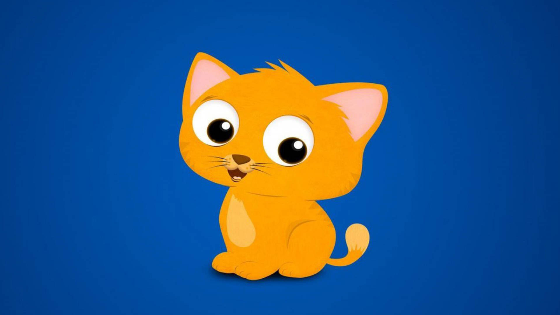 Turuncu Çizgi Film Kedi Duvar Kağıdı