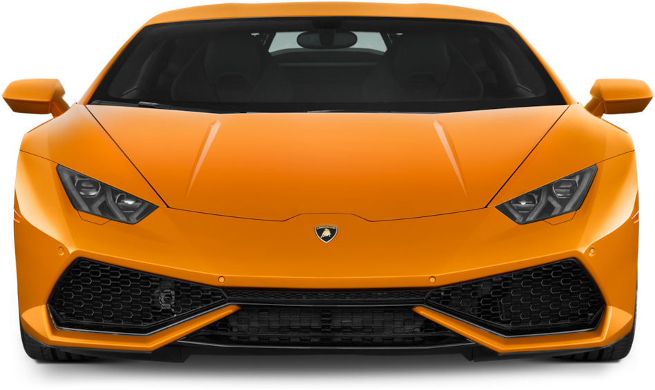 Turuncu Lamborghini Huracan Ön Görünüm Duvar Kağıdı