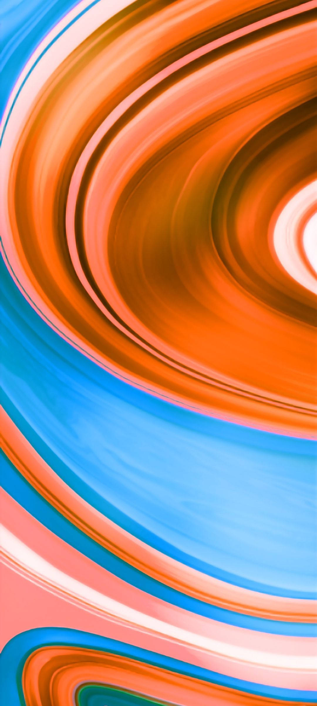 Turuncu ve Mavi Gradyanda Canlı ve Modern Redmi 9 Duvar Kağıdı