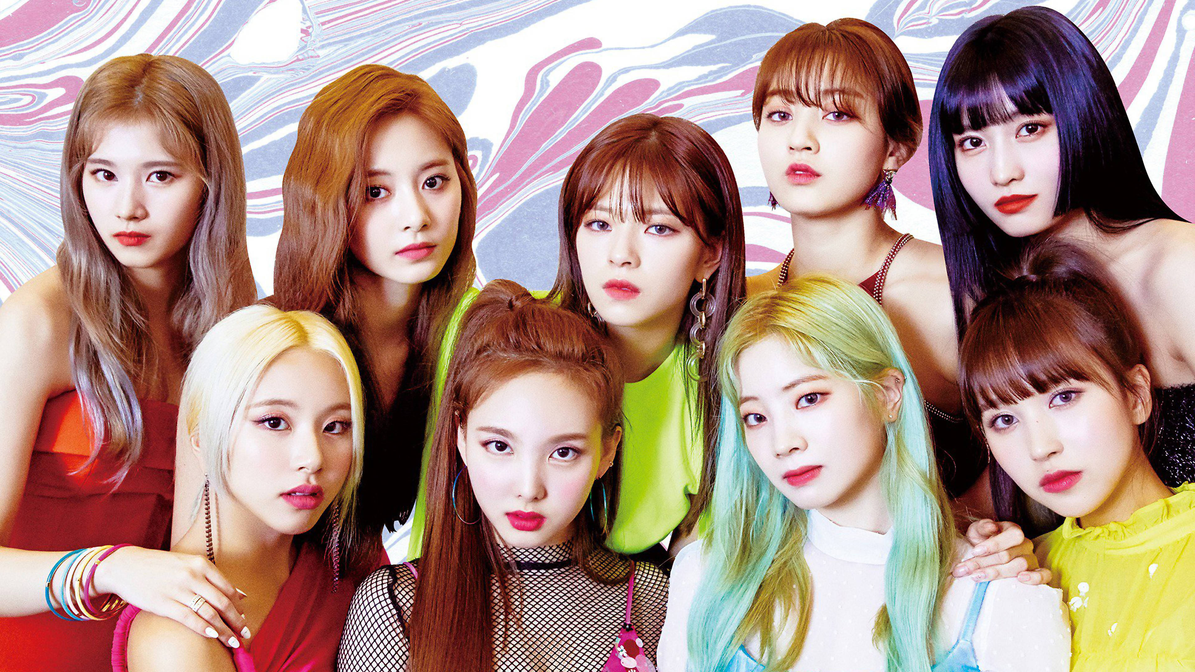 Twice 4K Soyut Arka Planda Duvar Kağıdı