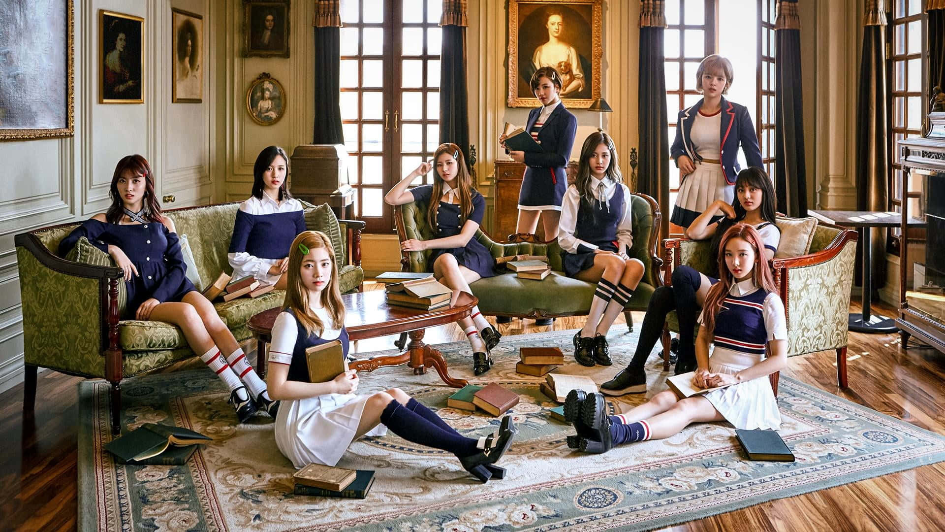 Twice - Büyüleyici Grup Fotoğrafı Duvar Kağıdı