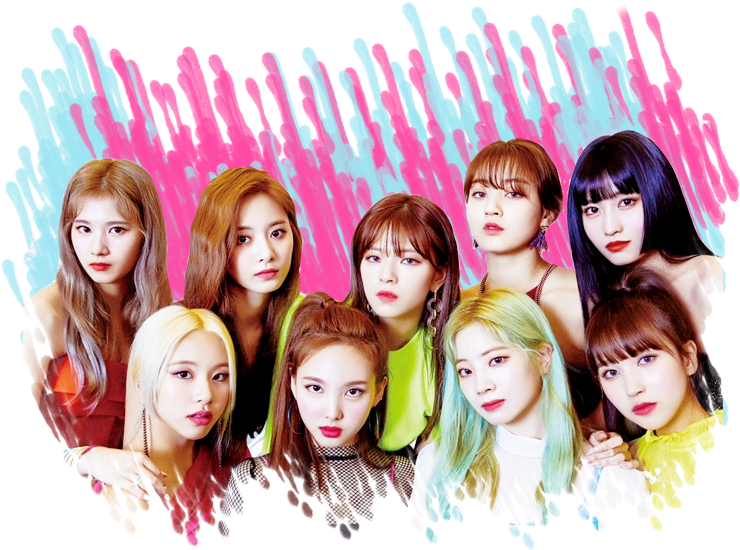 Twice Üyeleri Renkli Arka Plan Duvar Kağıdı
