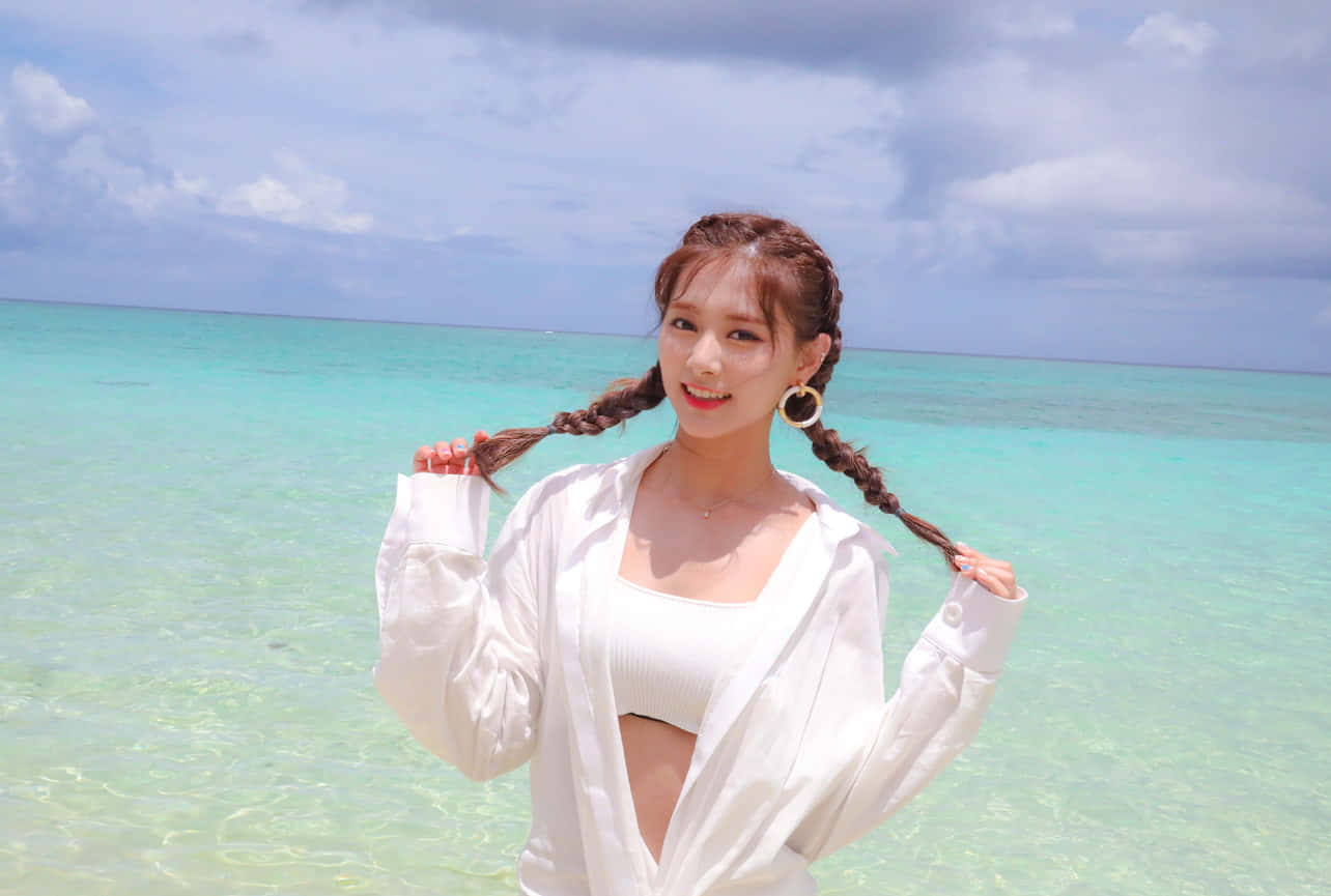 TWICE Üyeleri Şık Kıyafetlerle Poz Veriyor Duvar Kağıdı