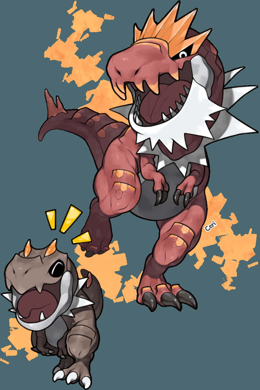 Tyrantrum ve Tyrunt Kovalamacası Duvar Kağıdı