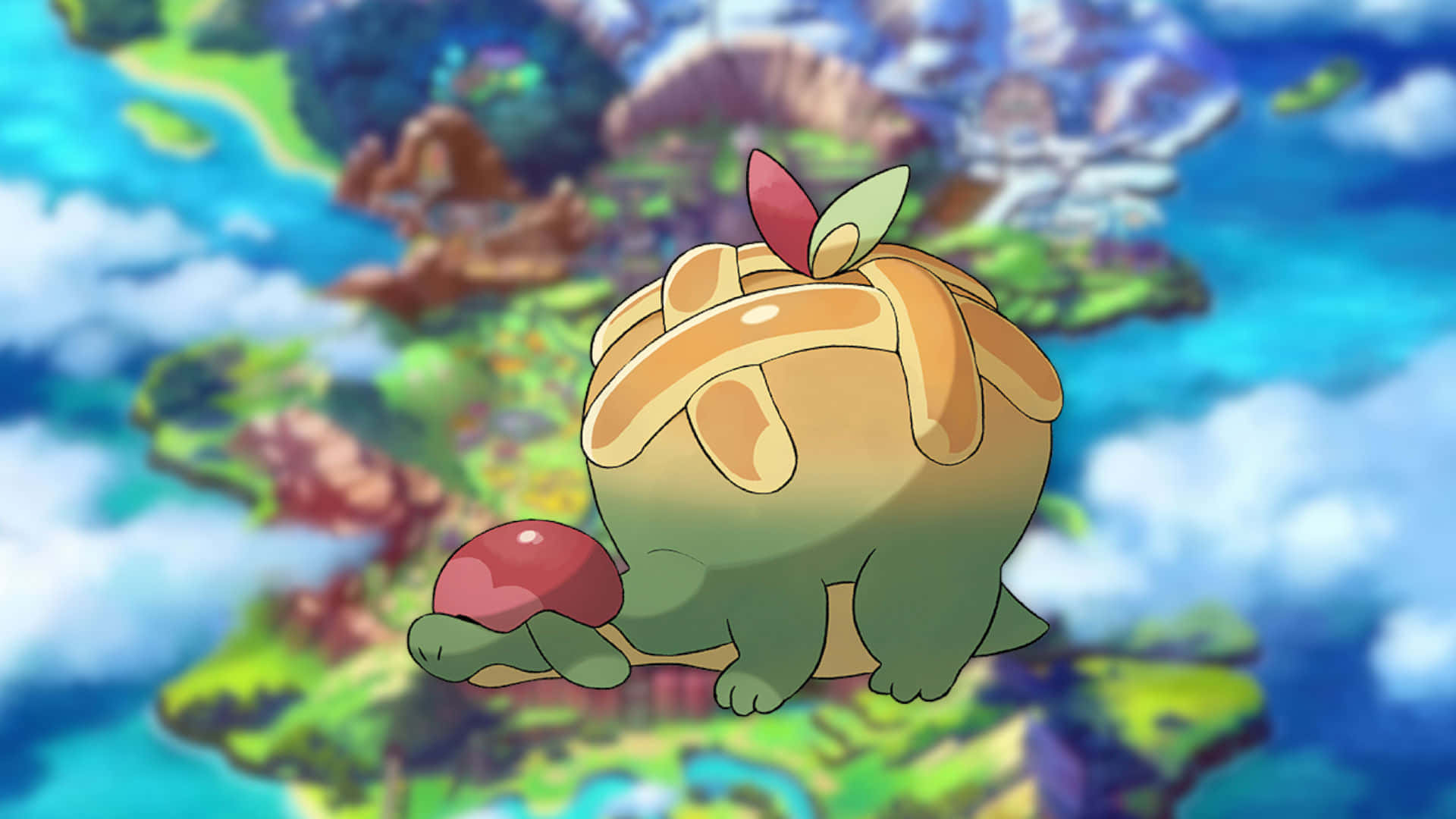 Uçan Bir Pokémon Appletun Duvar Kağıdı
