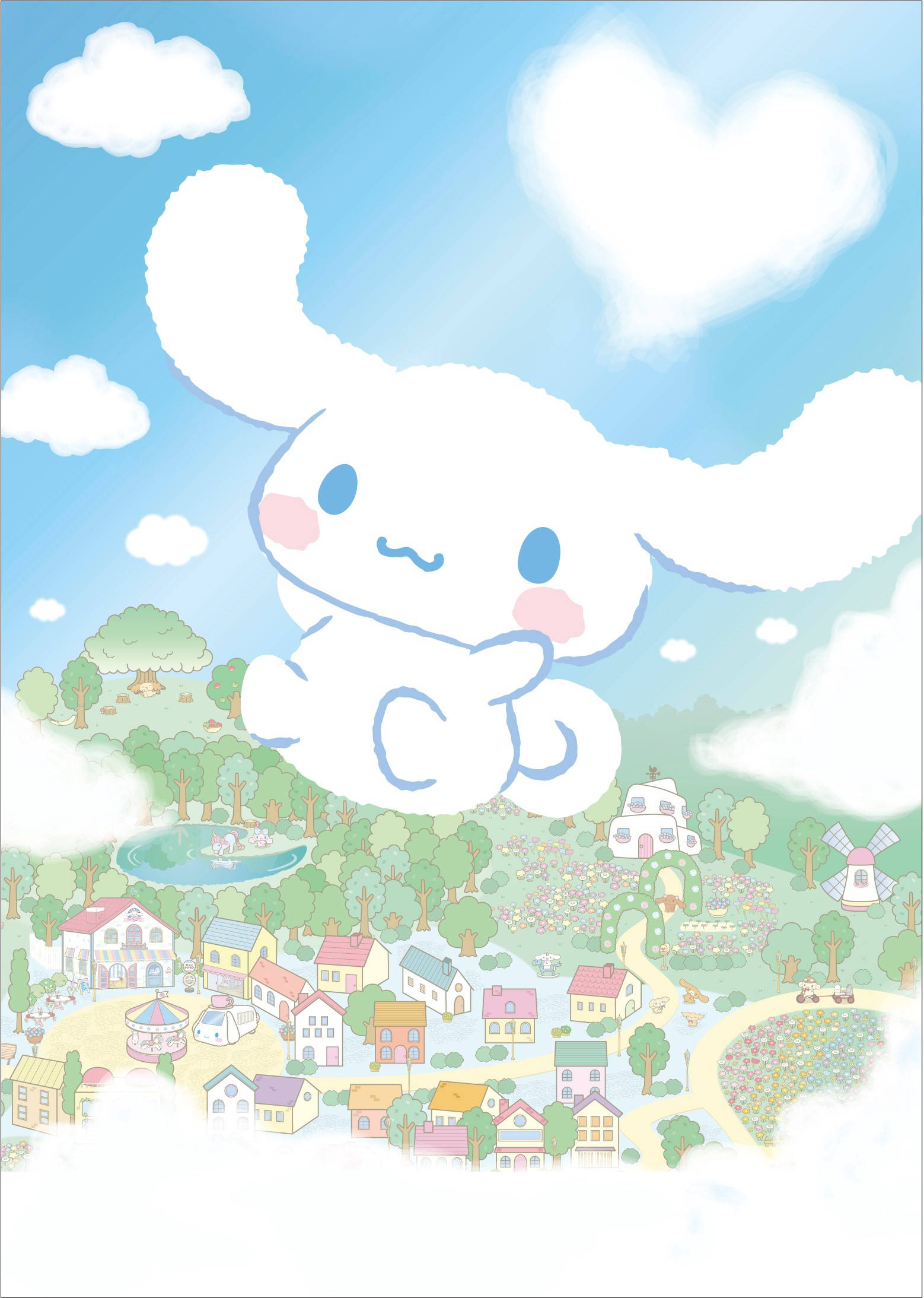 Uçan Cinnamoroll Sanatı Duvar Kağıdı