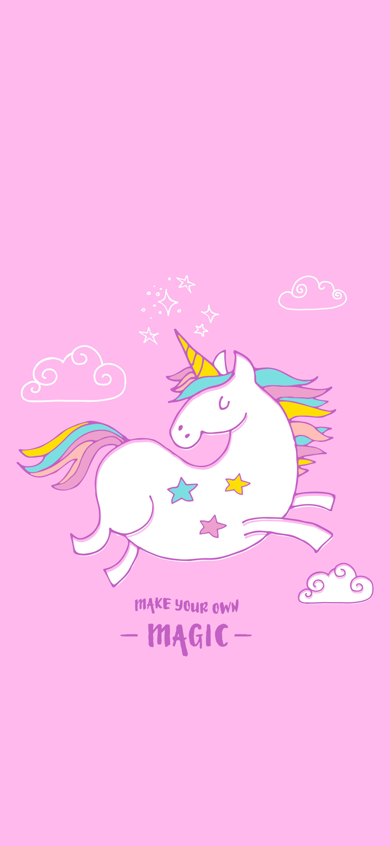 Uçan Gökkuşağı Unicorn Duvar Kağıdı