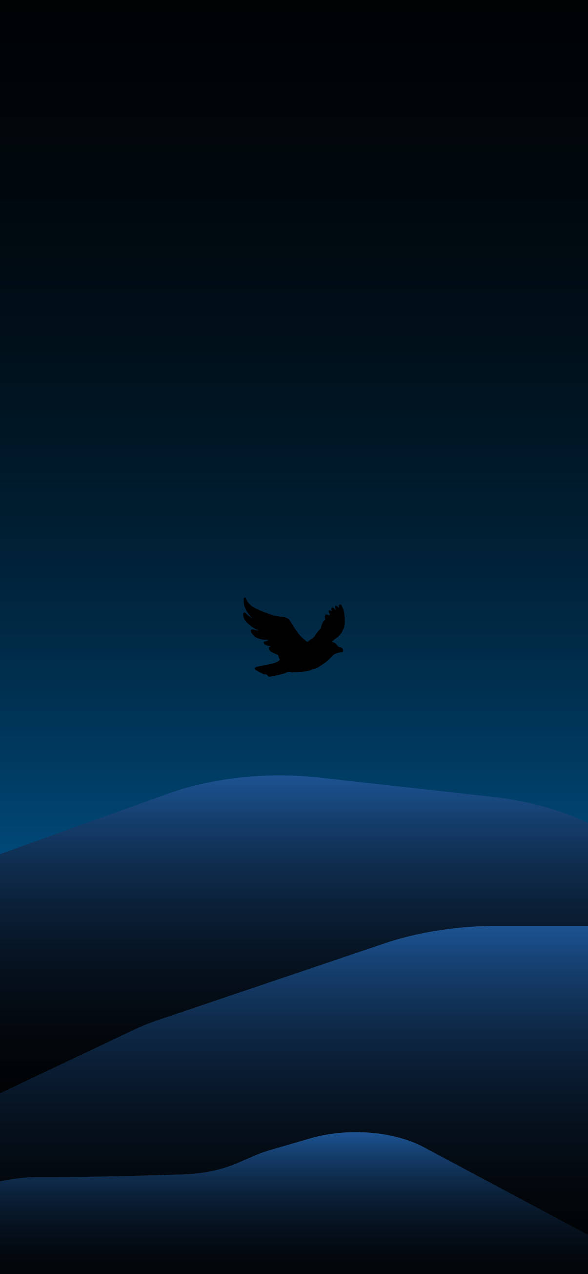 Uçan Kuş Minimal Koyu iPhone Duvar Kağıdı