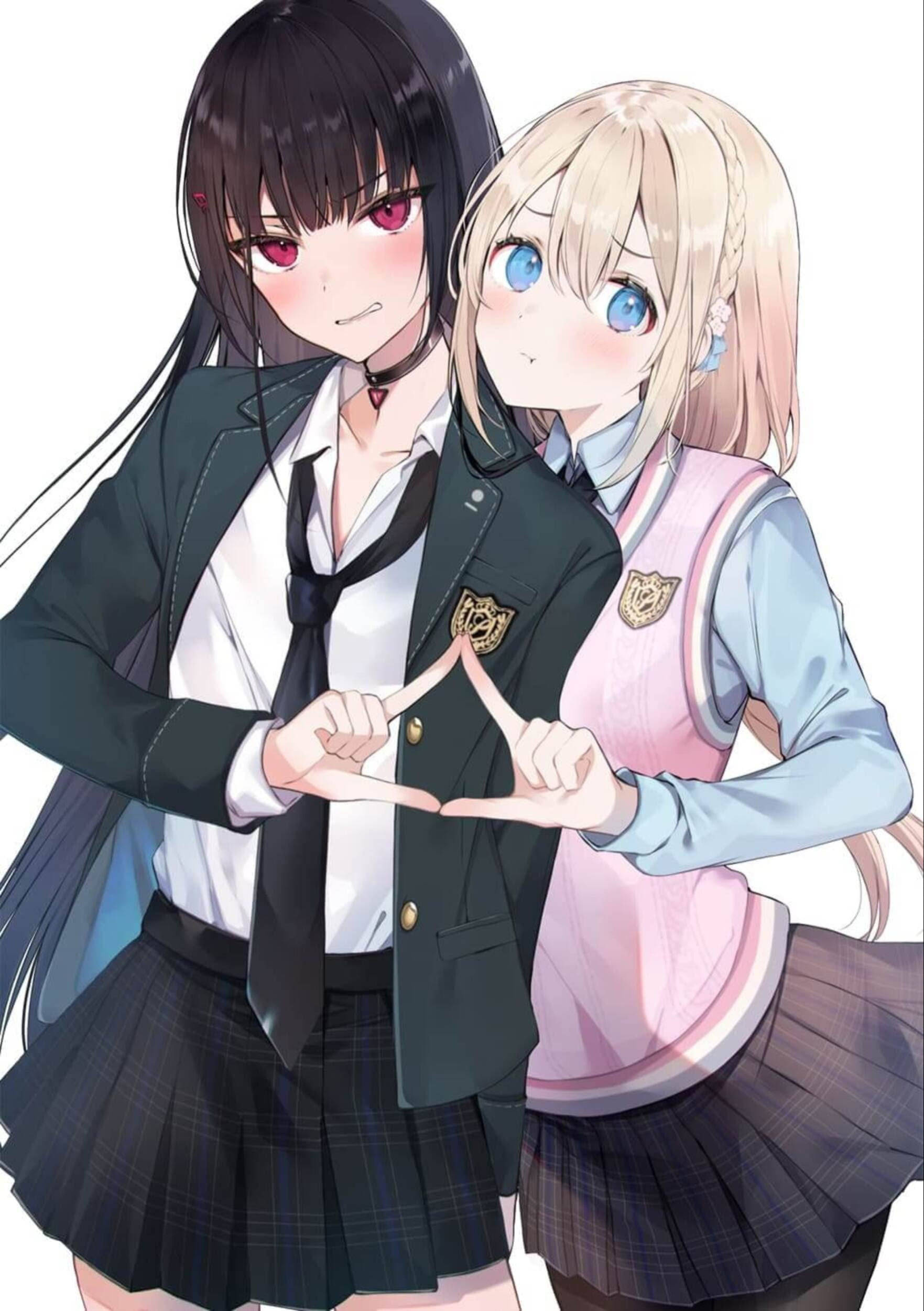 Üçgen Komedi Anime Lezbiyenler Duvar Kağıdı