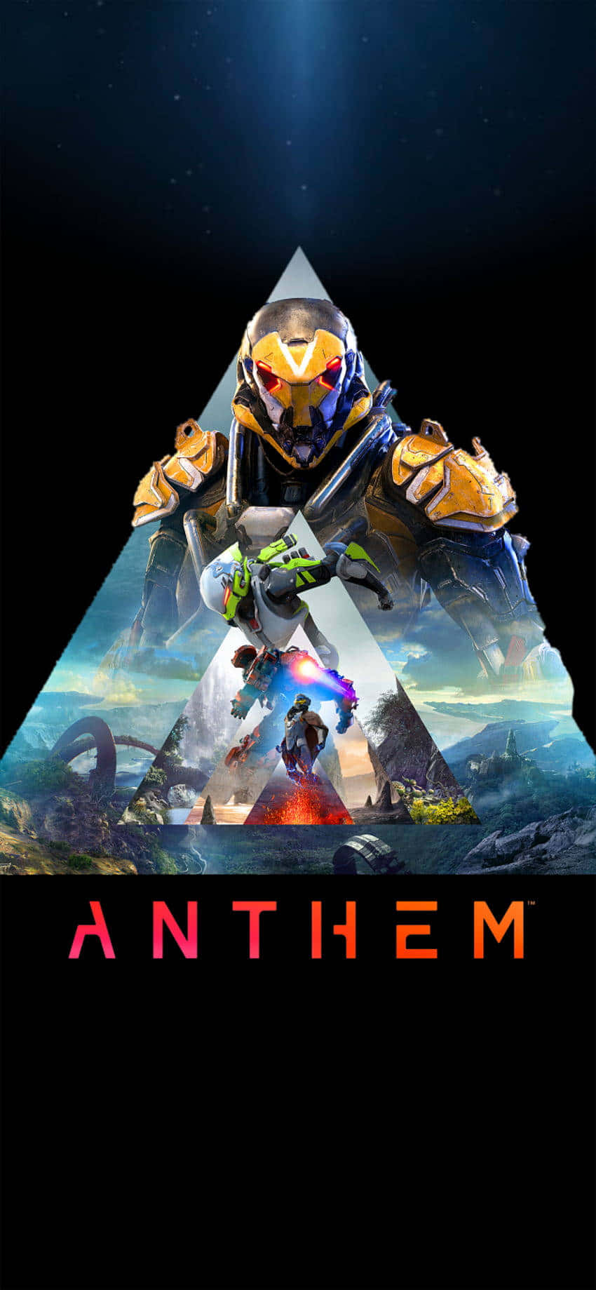 Üçgen Konsept Poster Pixel 3 Anthem Arka Planı Duvar Kağıdı