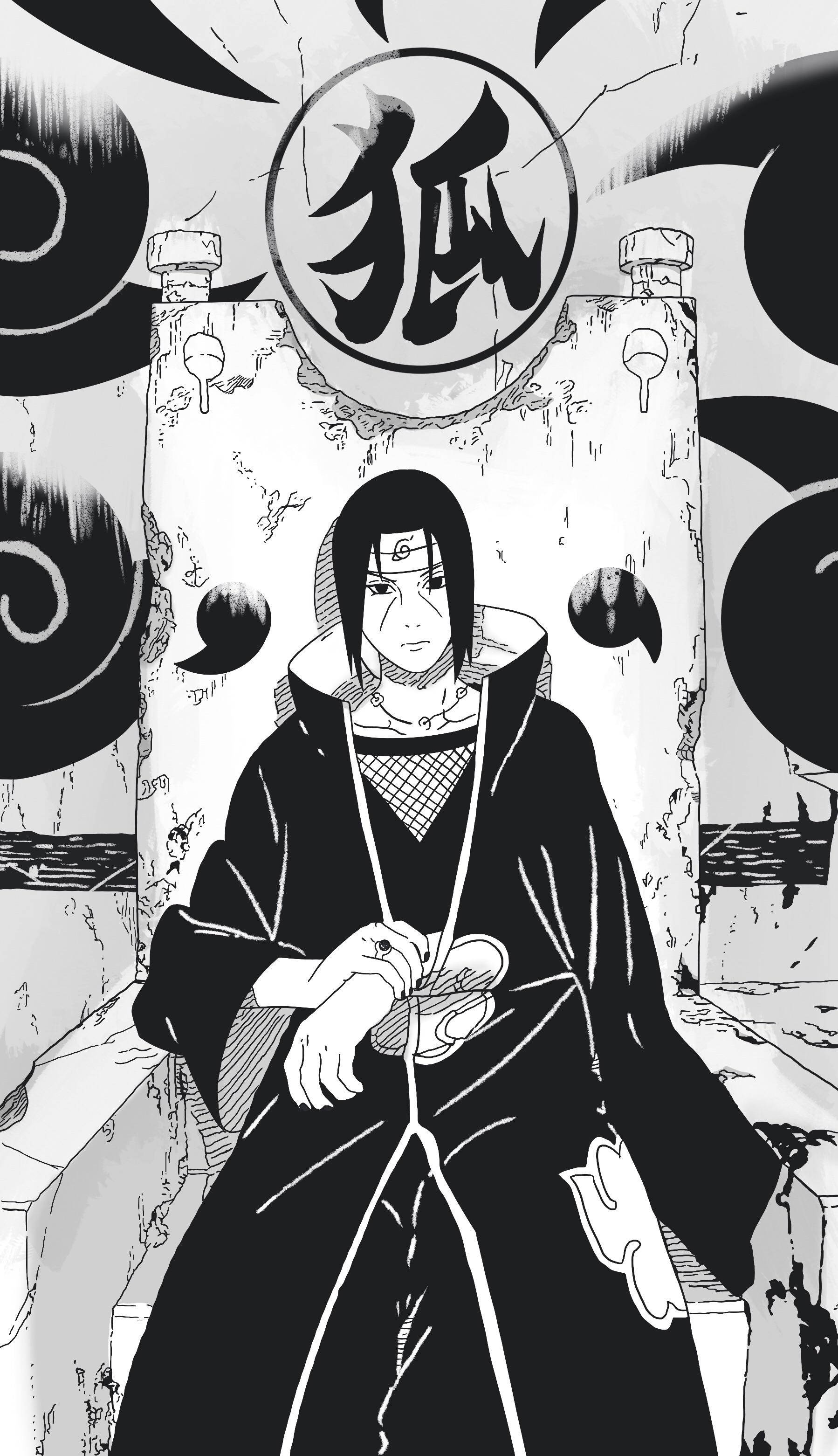 Uchiha Itachi Manga Paneli Duvar Kağıdı