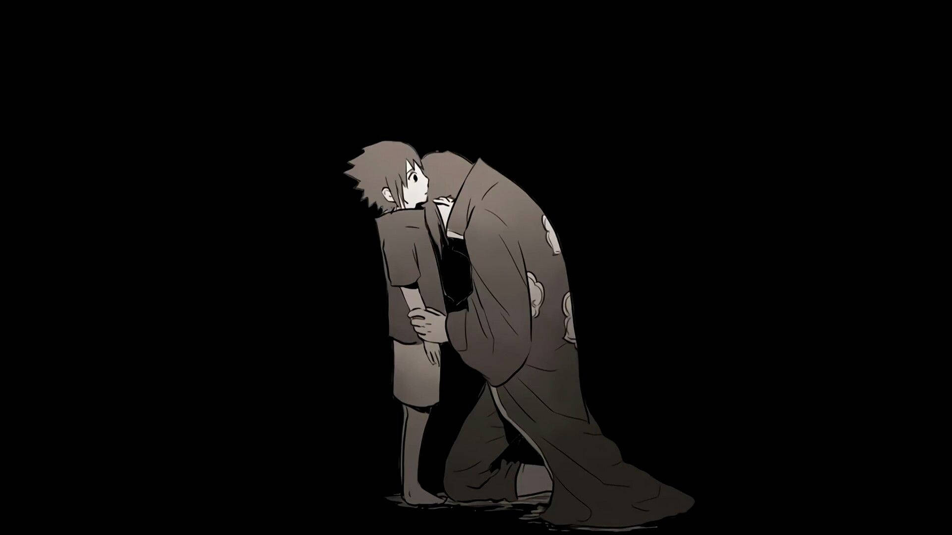 Uchiha Kardeşler - Sasuke ve Itachi Bir Anı Paylaşıyor Duvar Kağıdı