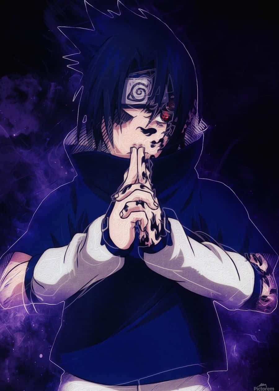 Uchiha Klanının dahisi Sasuke, gücünü ve yeteneğini sergiliyor Duvar Kağıdı