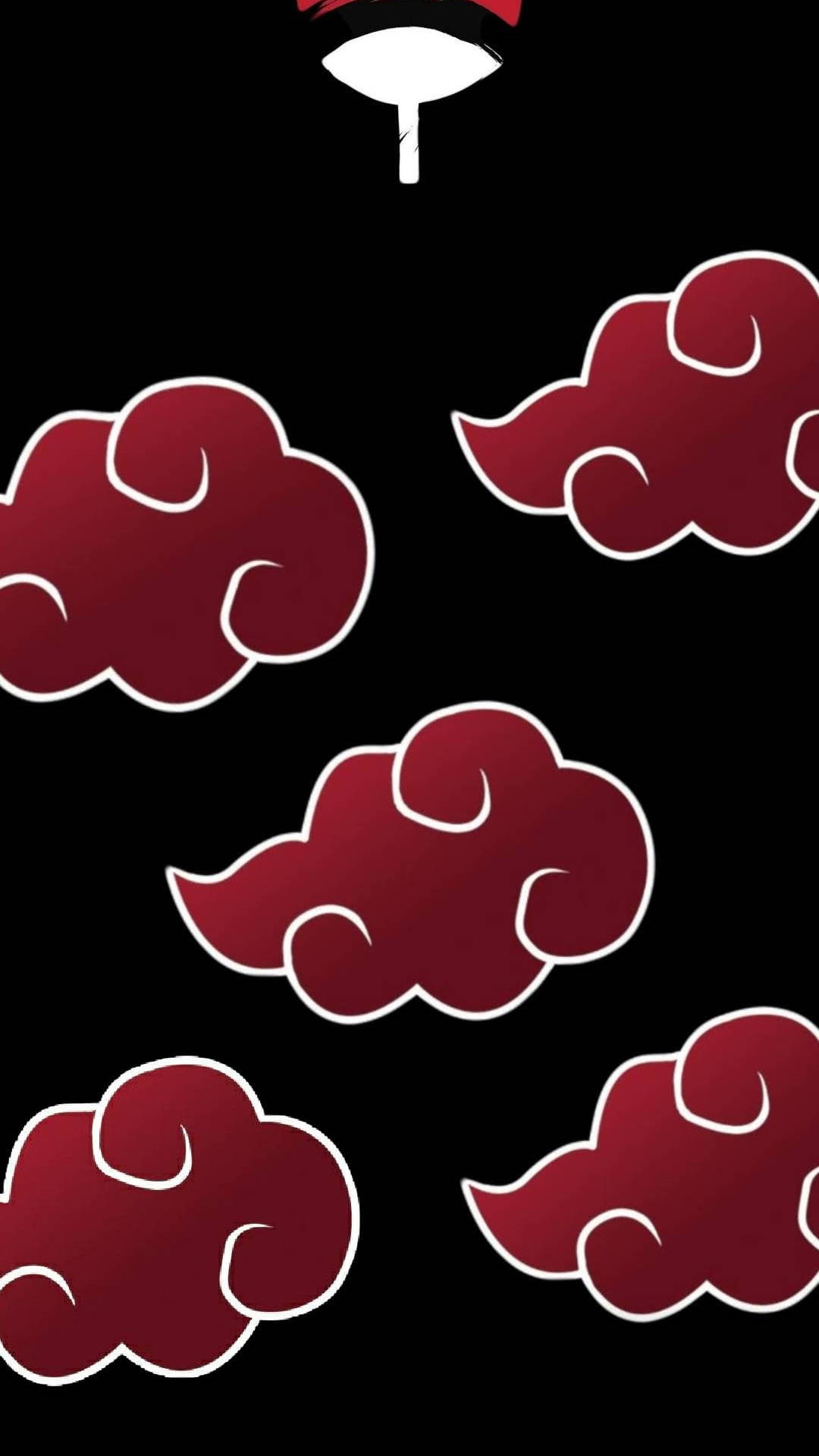 Uchiha Sembolü Akatsuki Bulutu iPhone Duvar Kağıdı