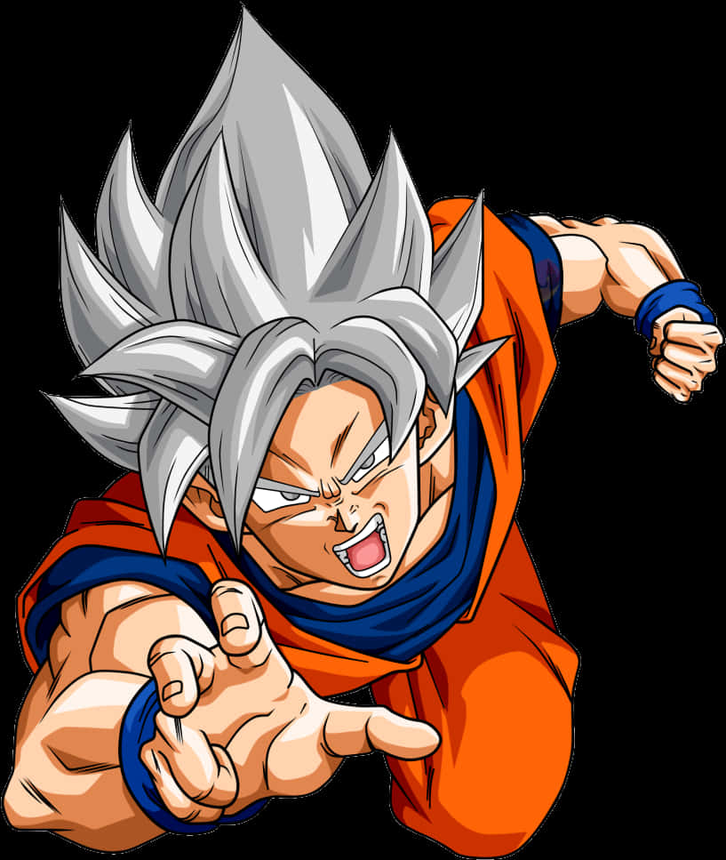 Ultra Instinct Goku Aksiyon Pozu Duvar Kağıdı