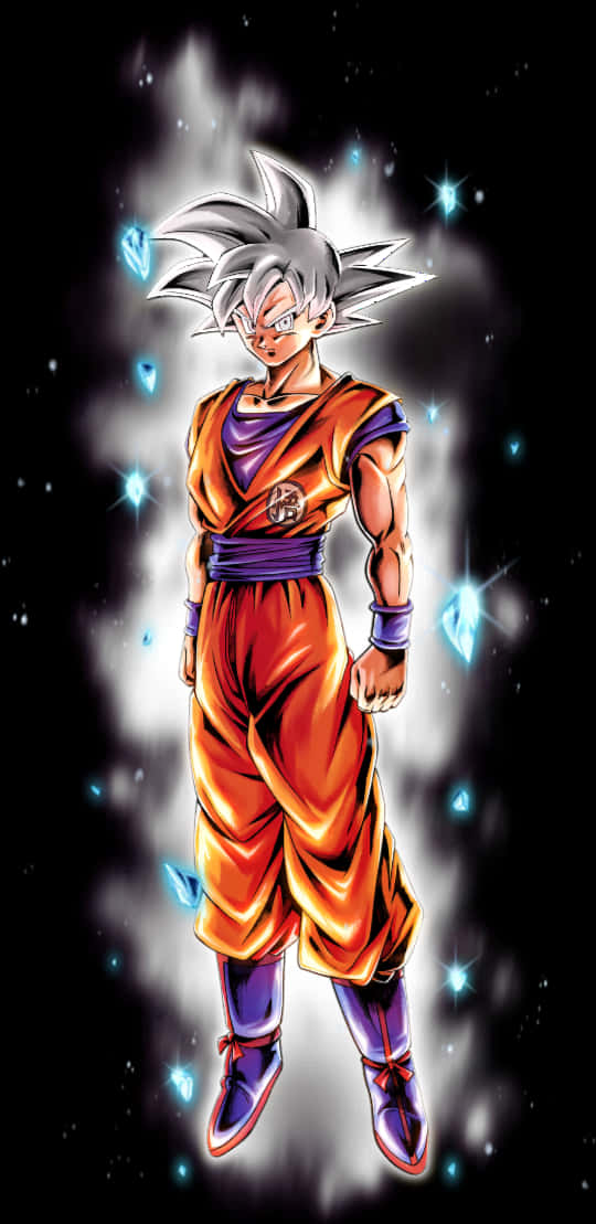 Ultra Instinct Goku Kozmik Aura Duvar Kağıdı