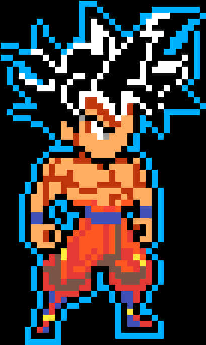 Ultra Instinct Goku Piksel Sanatı Duvar Kağıdı