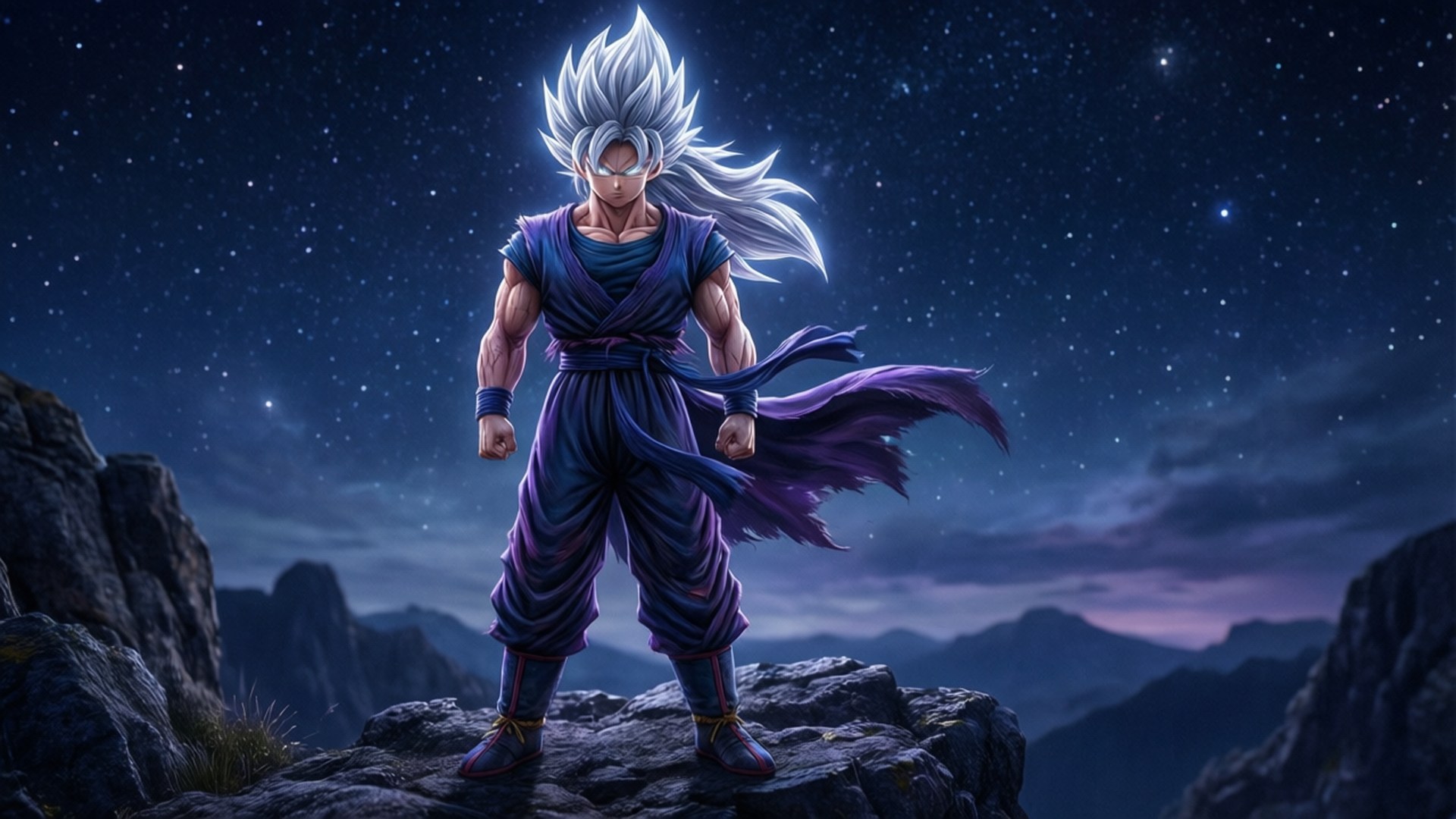 Ultra Instinct Yıldızlar Altında Duvar Kağıdı