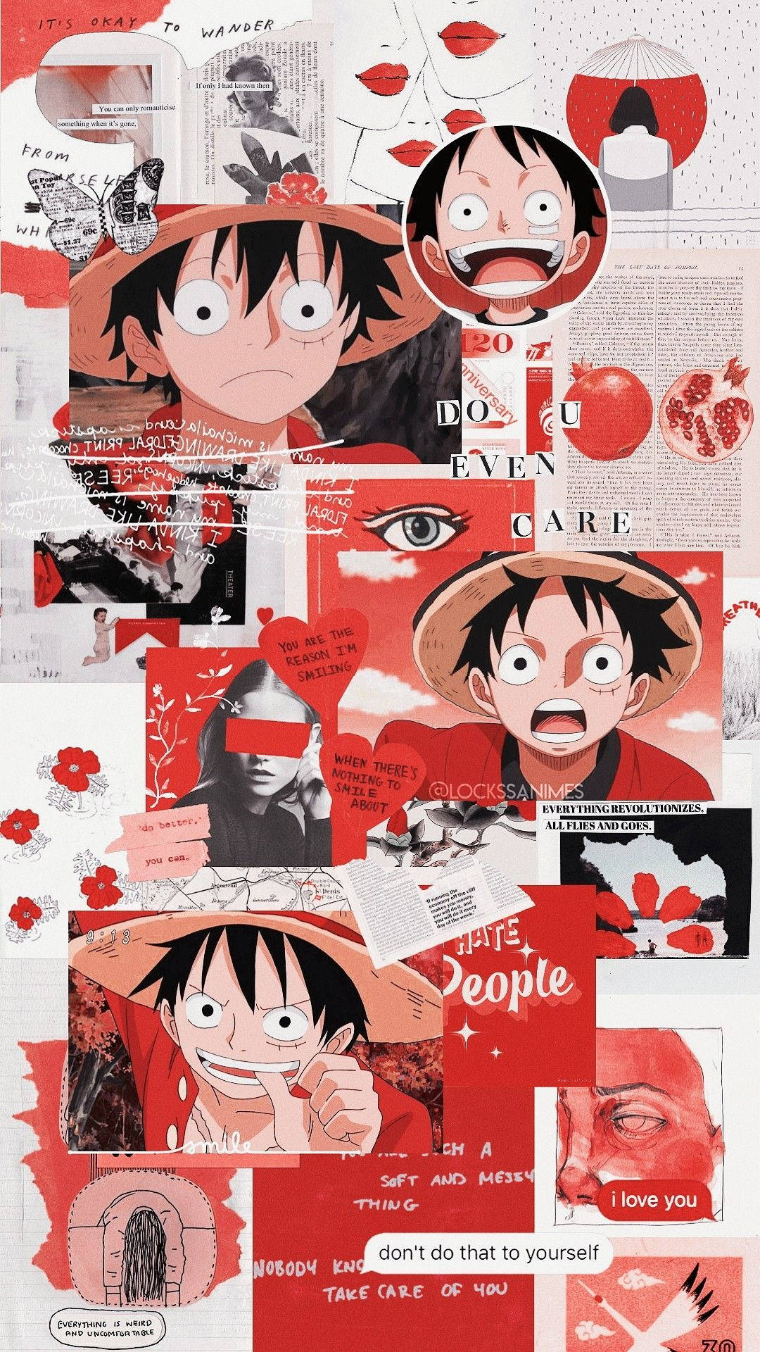 Umutsuz Romantik Luffy Estetiği Duvar Kağıdı