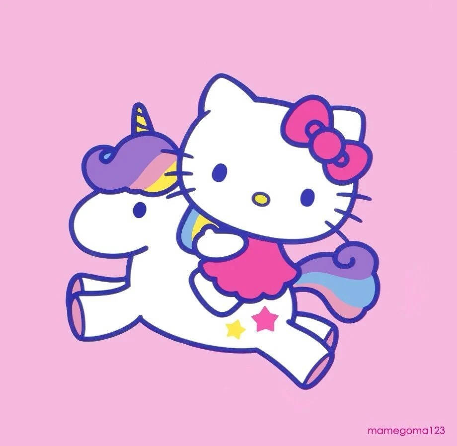Unicorn Karikatür Hello Kitty Profil Fotoğrafı Duvar Kağıdı